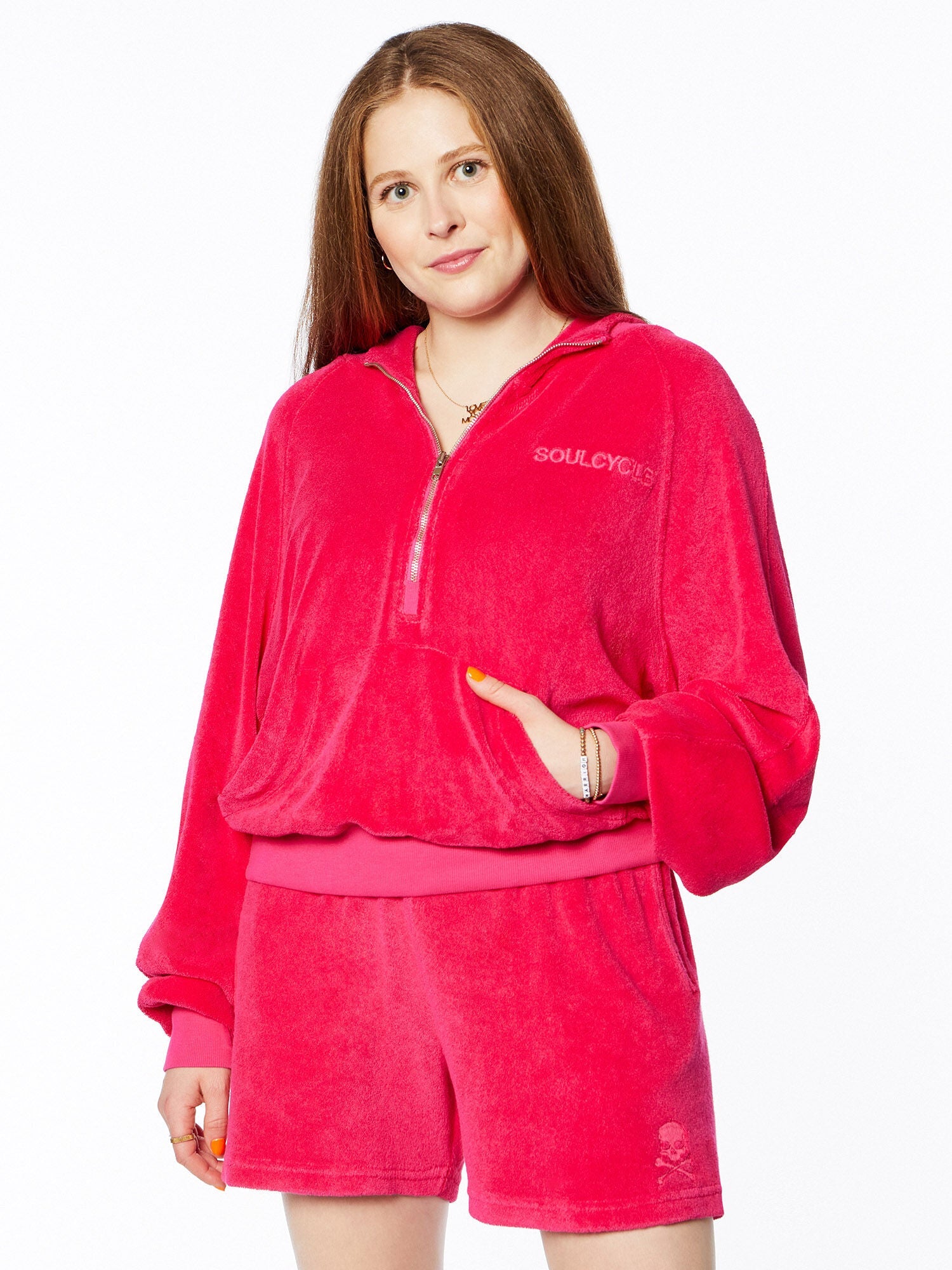 Ruby Terry 1/2 Zip Sweatshirt Pink | Soul by SoulCycle