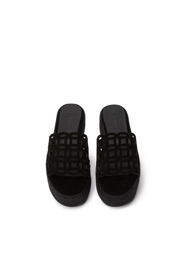 Ming Suede Sandal - Black