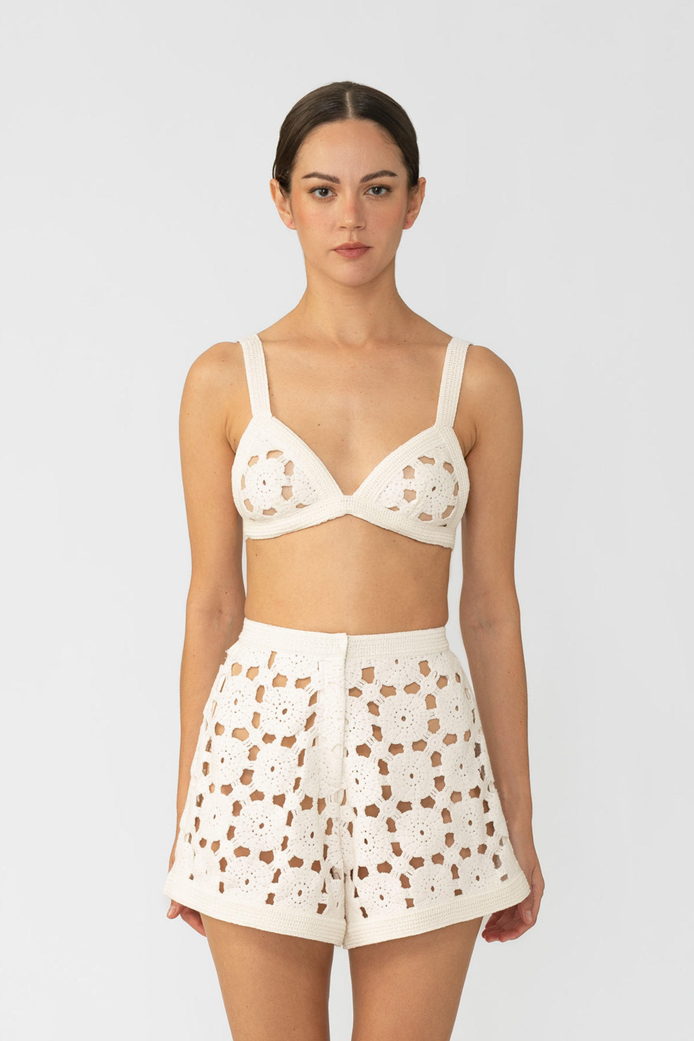 Myko Crochet Bralette - White