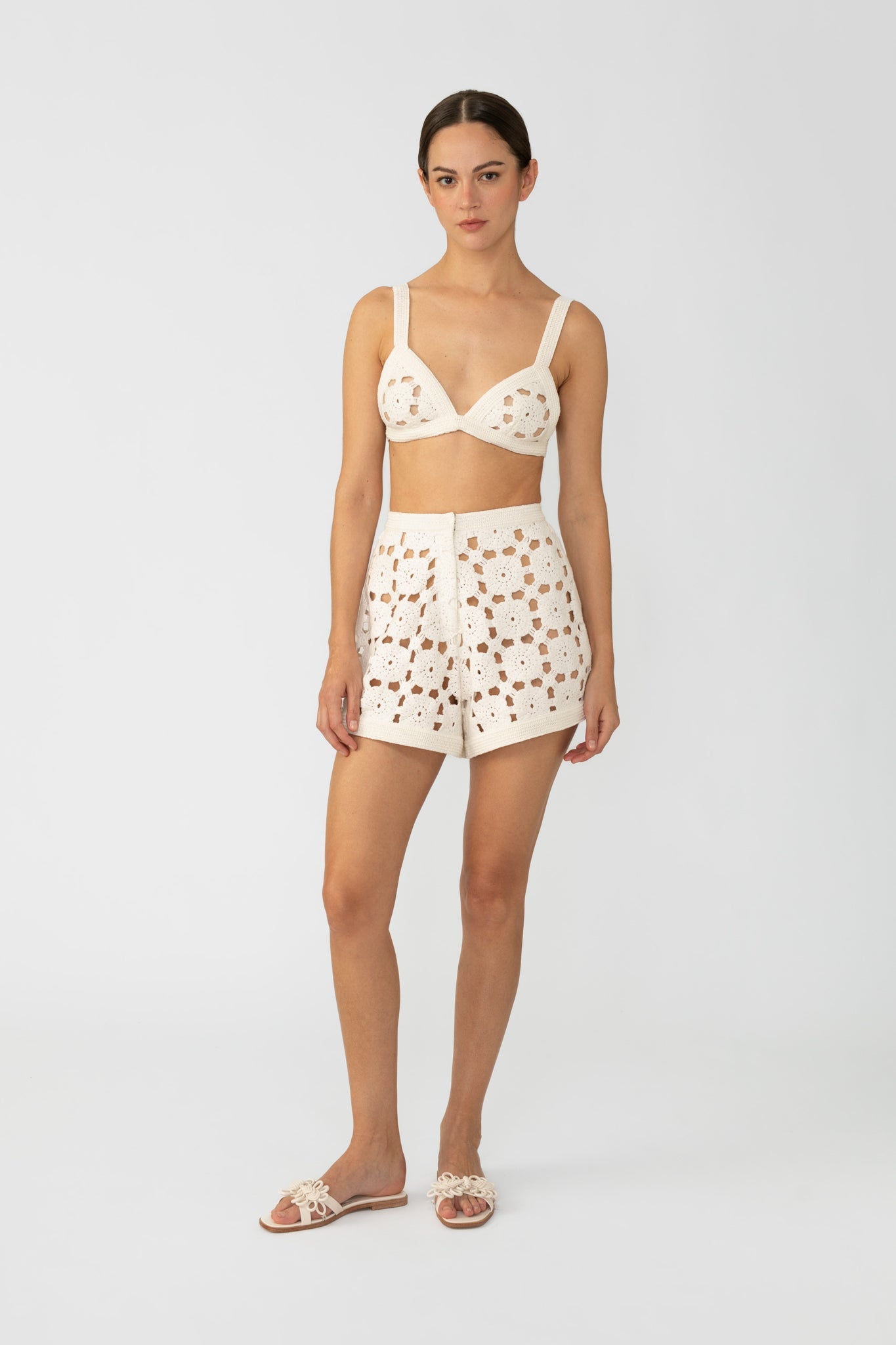 Myko Crochet Bralette - White