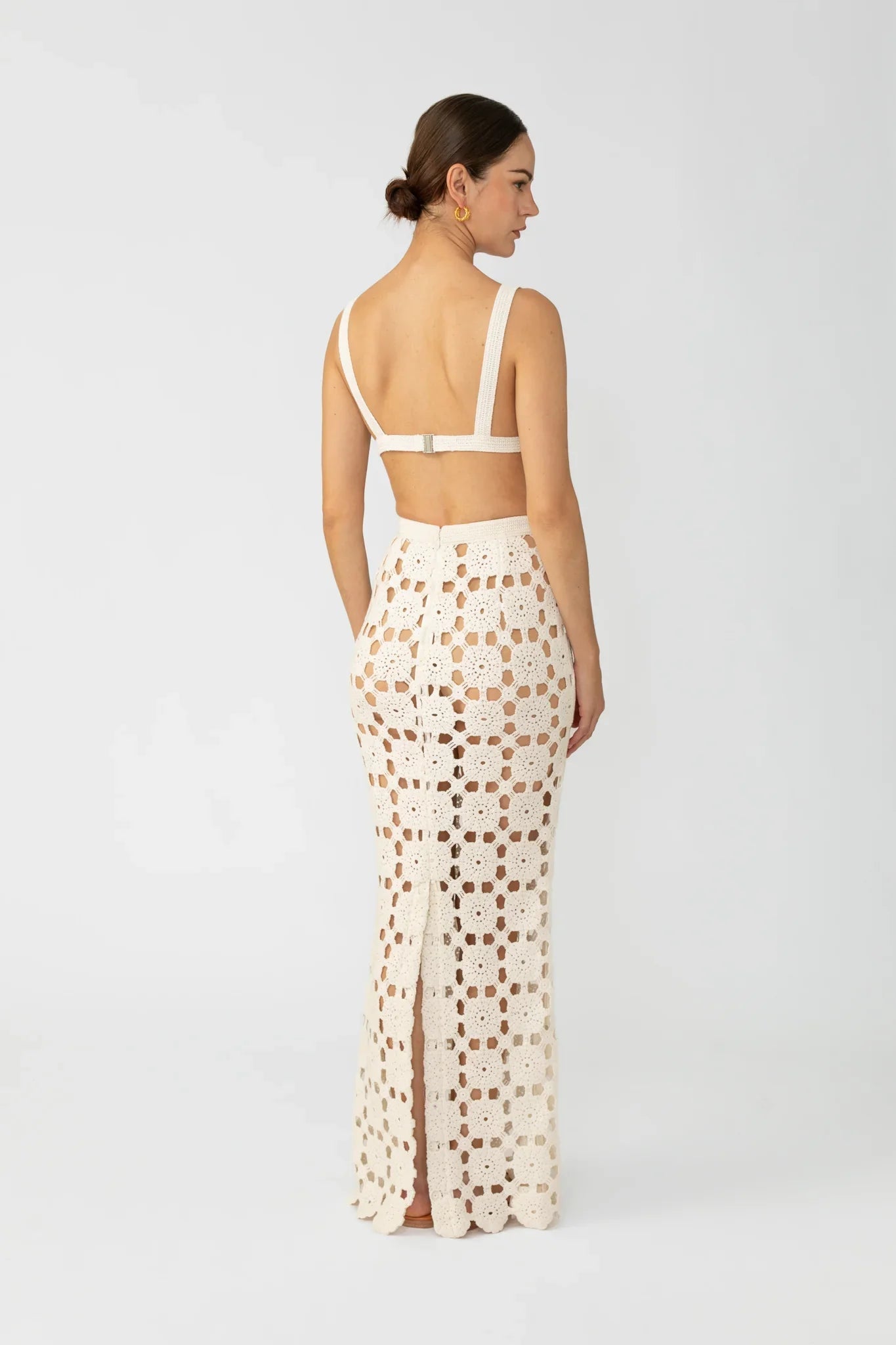 Myko Crochet Skirt - White