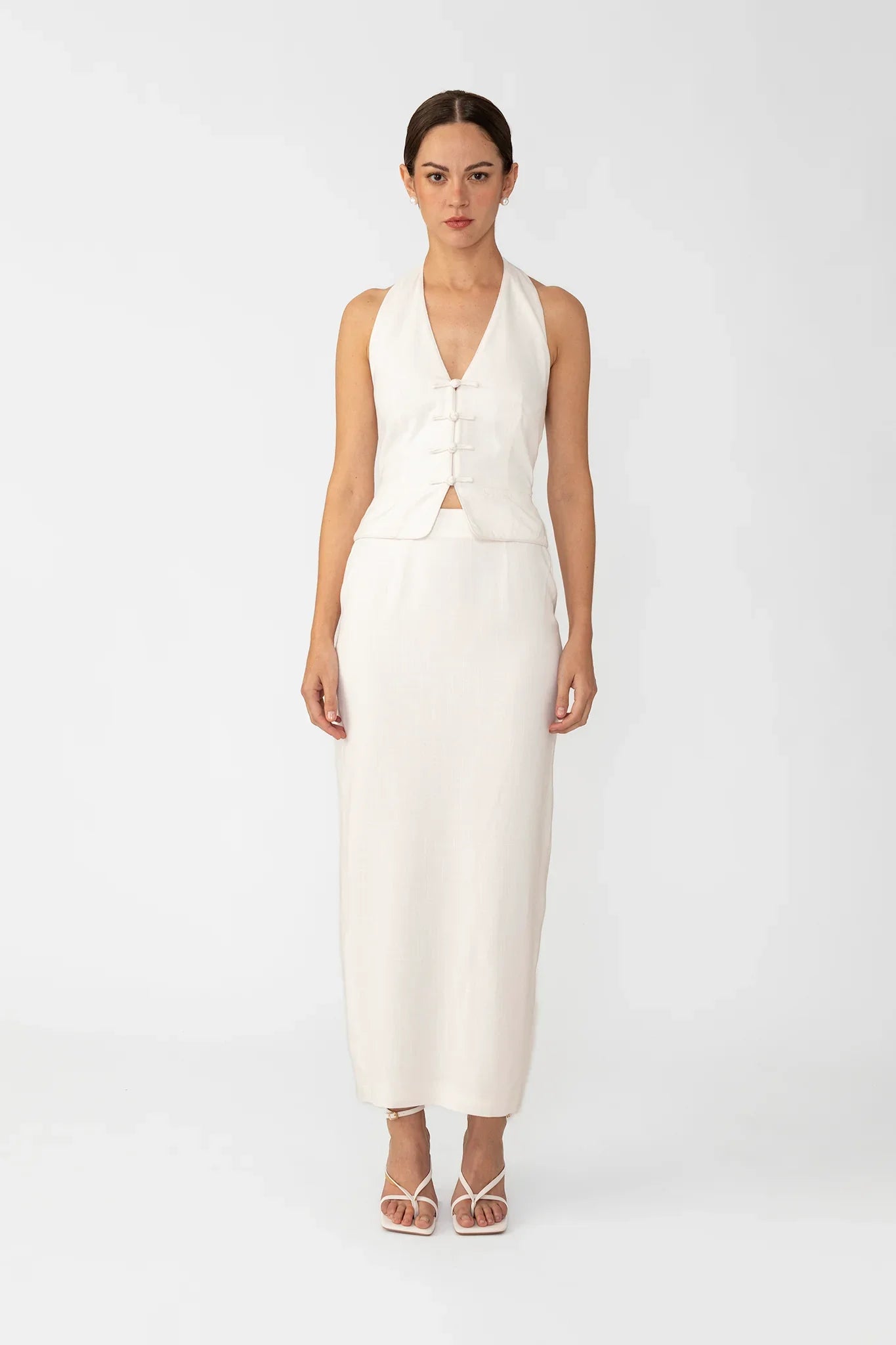 Pia Satin Skirt - Ivory