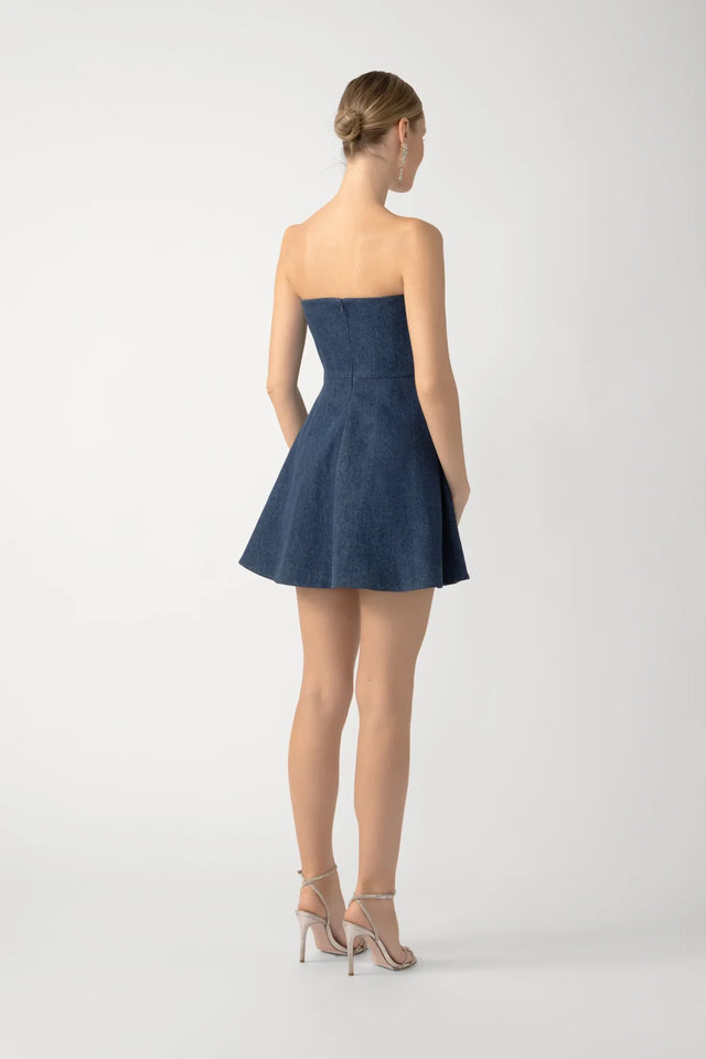 Tai Denim Mini Dress - Dark Denim