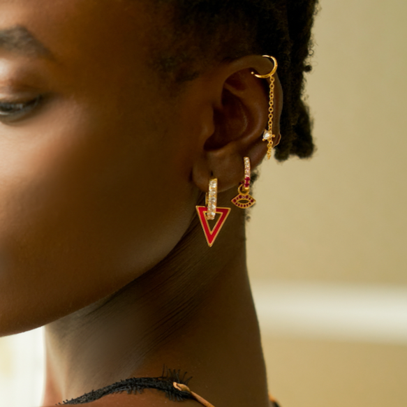 The Bermuda Earrings (Red)