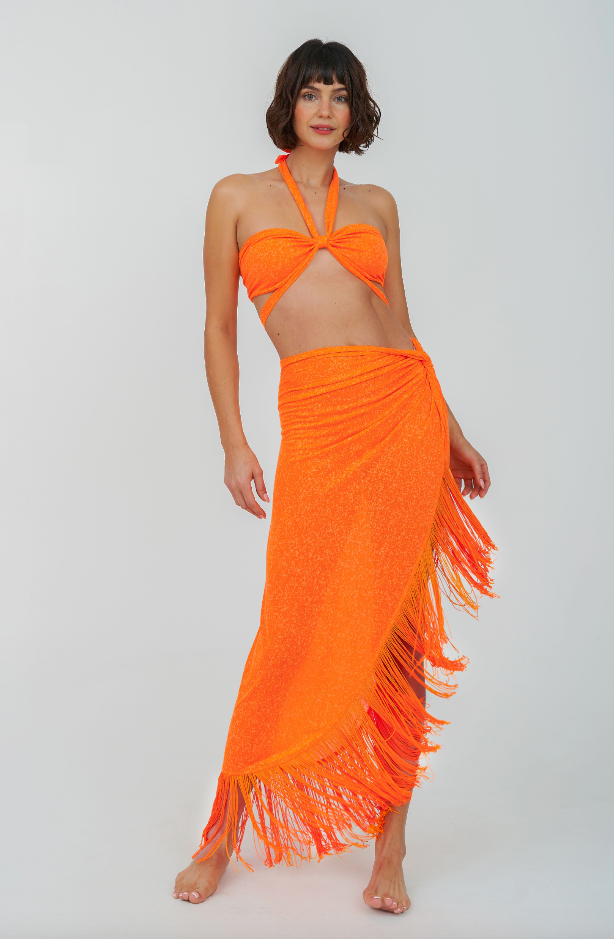 Fringed Sarong Skirt