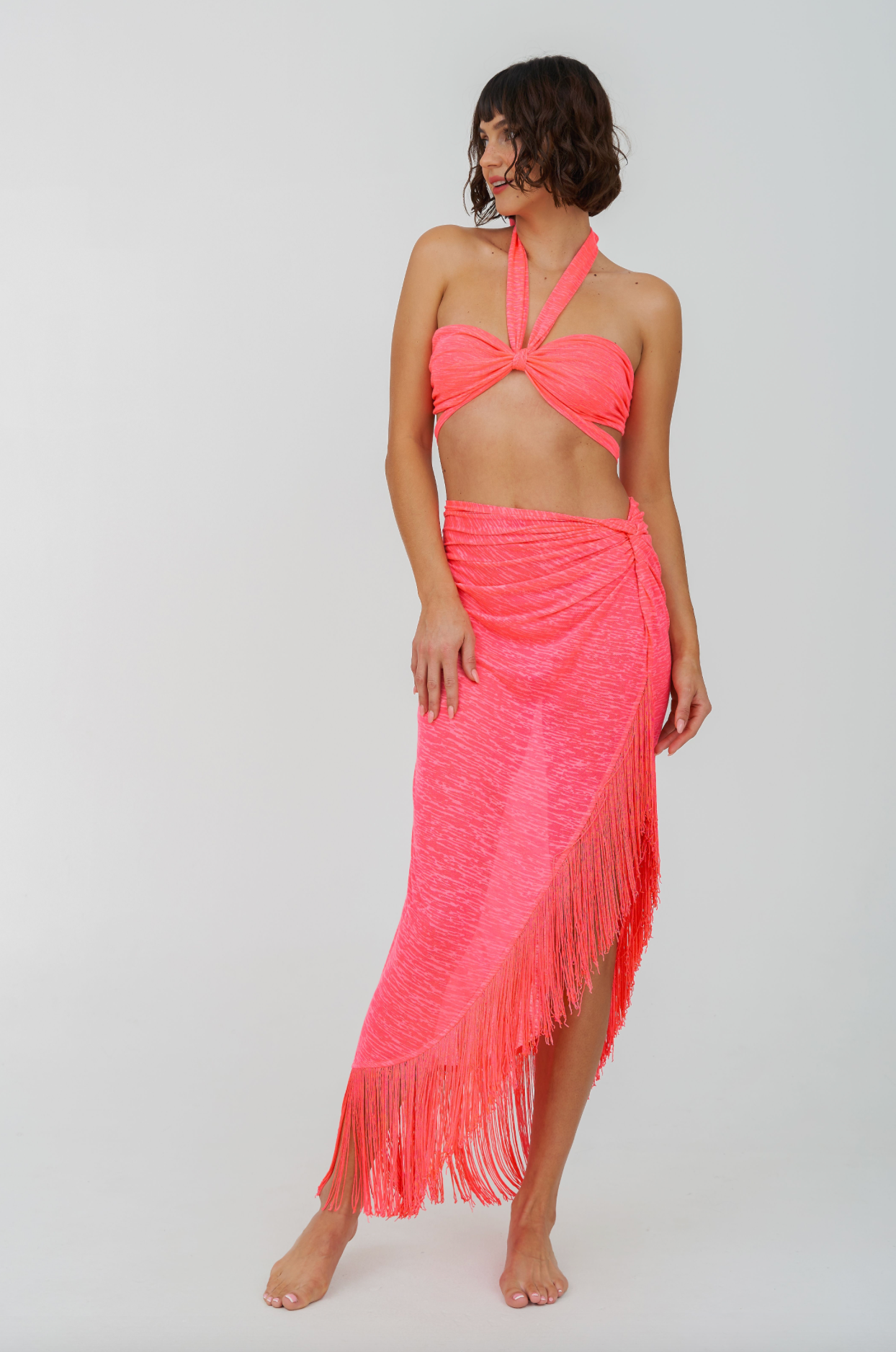Fringed Sarong Skirt