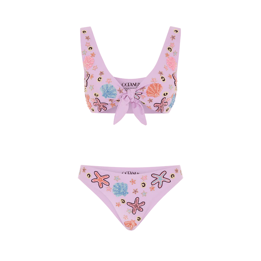Orla Tie In The Middle Bikini Set Lilac