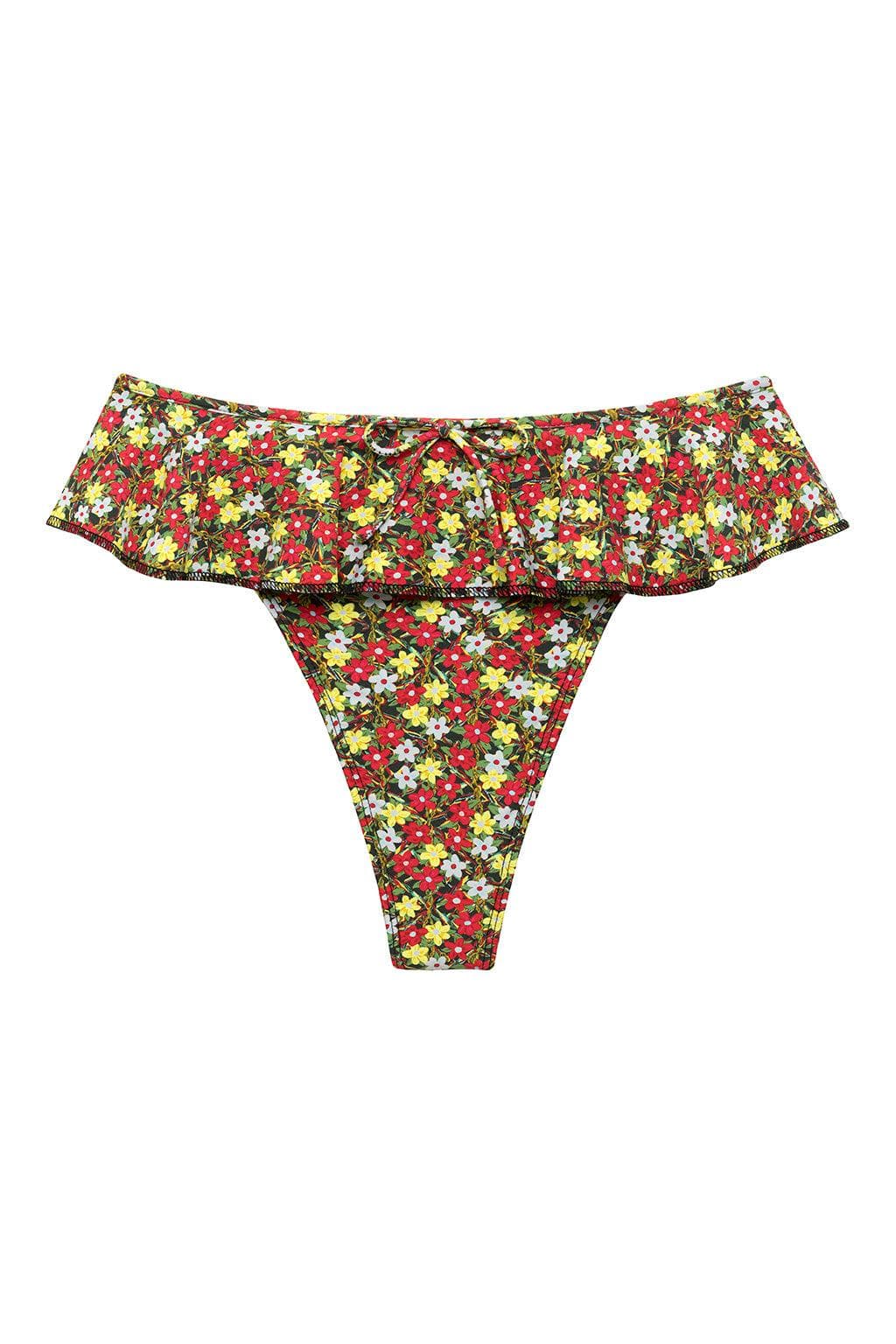 Sienna Floral Tamarindo Ruffle Bikini Bottom