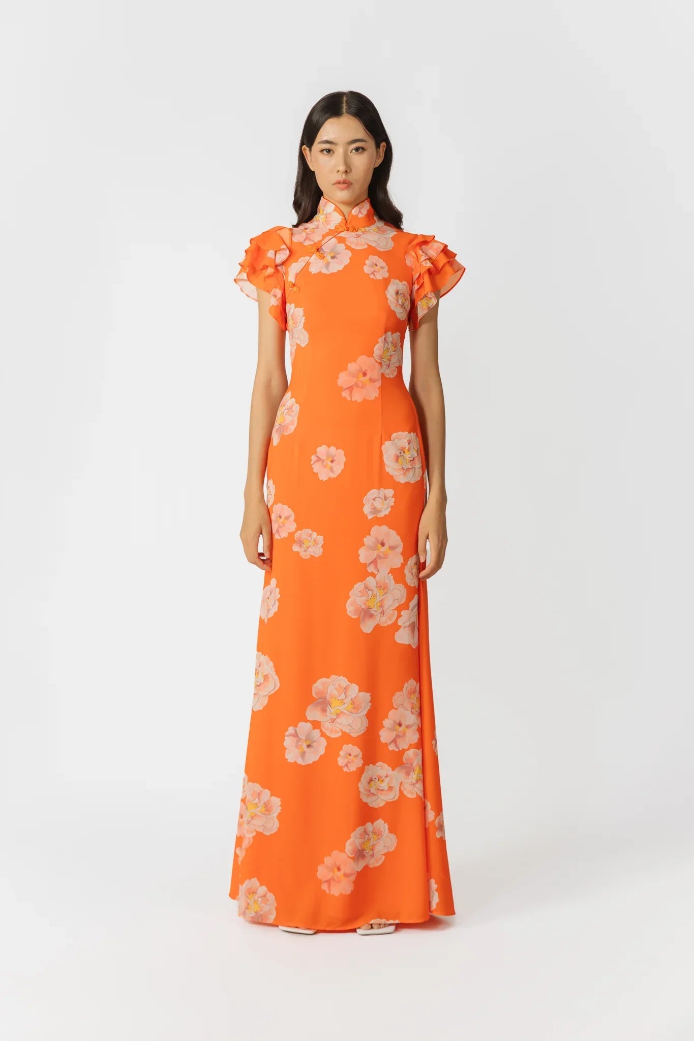 Sylvie Floral Dress - Orange Multi