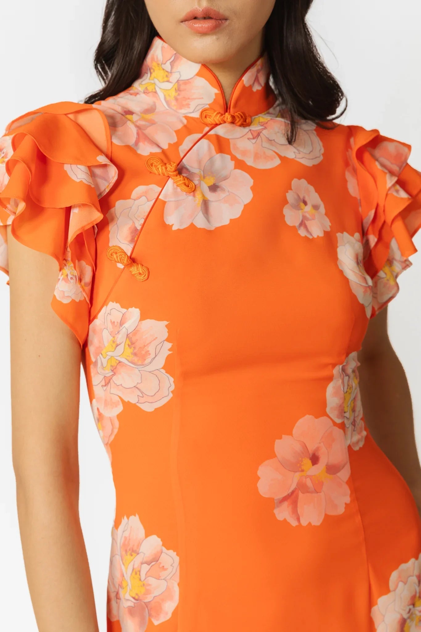 Sylvie Floral Dress - Orange Multi