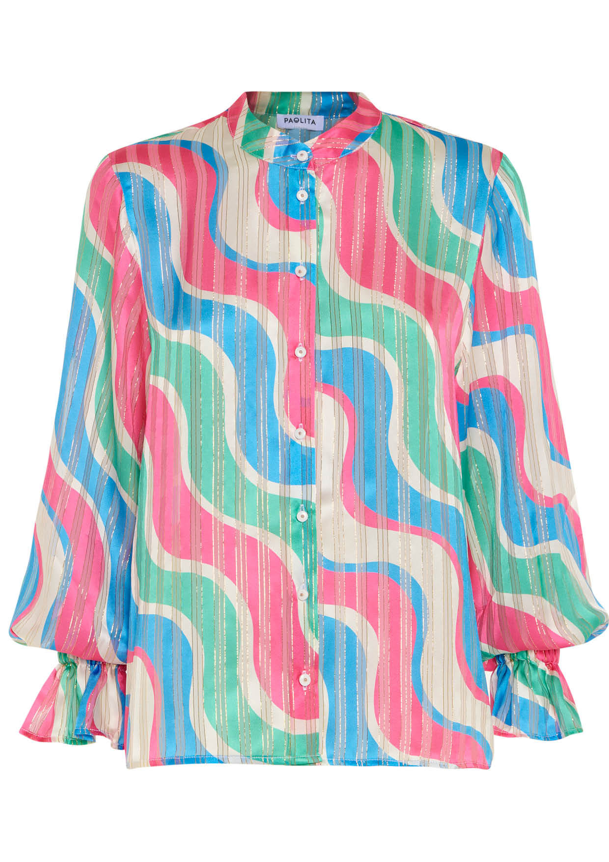 Image of product named synesthesia silk adrienne shirt by Paolita London