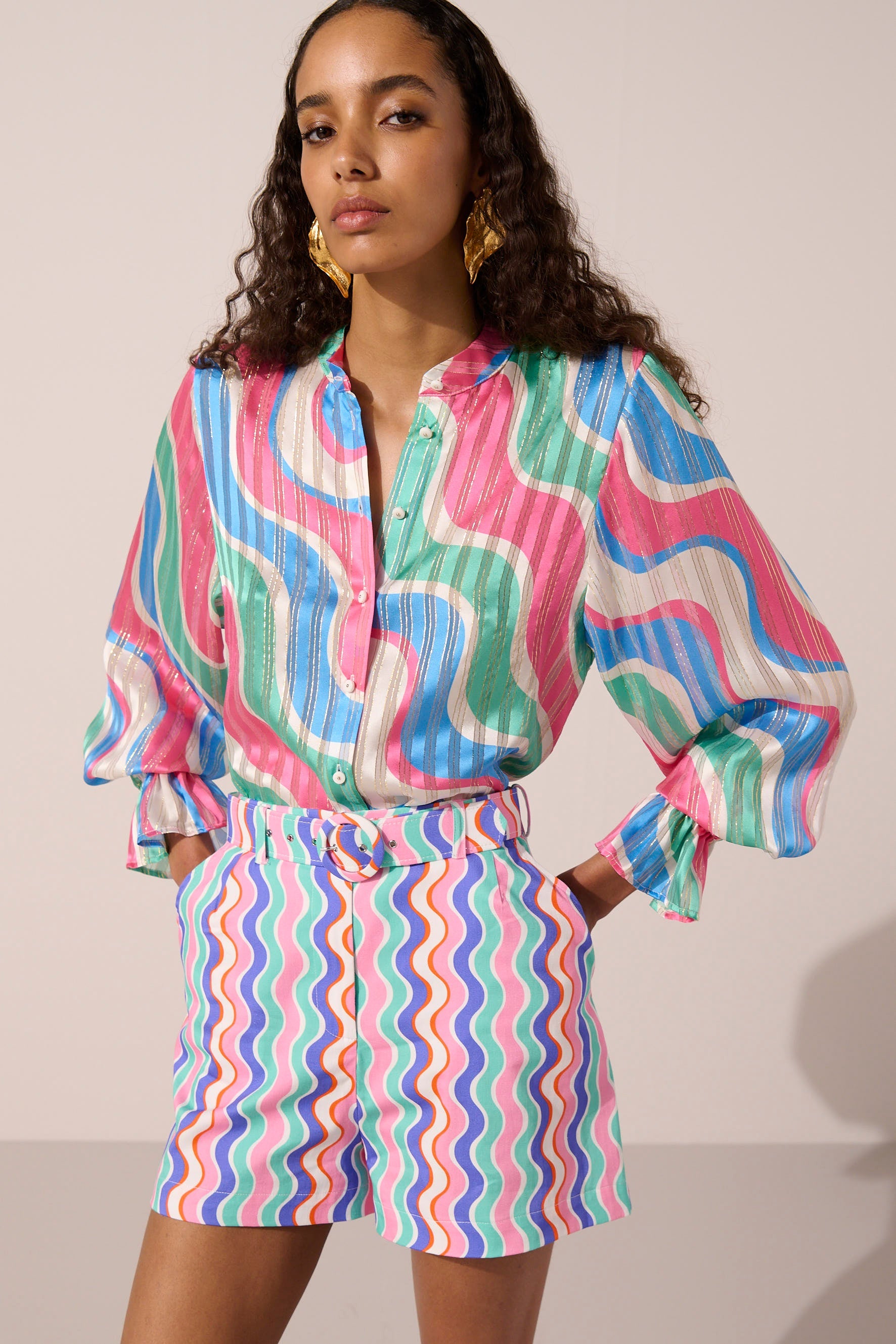 Image of product named synesthesia silk adrienne shirt by Paolita London