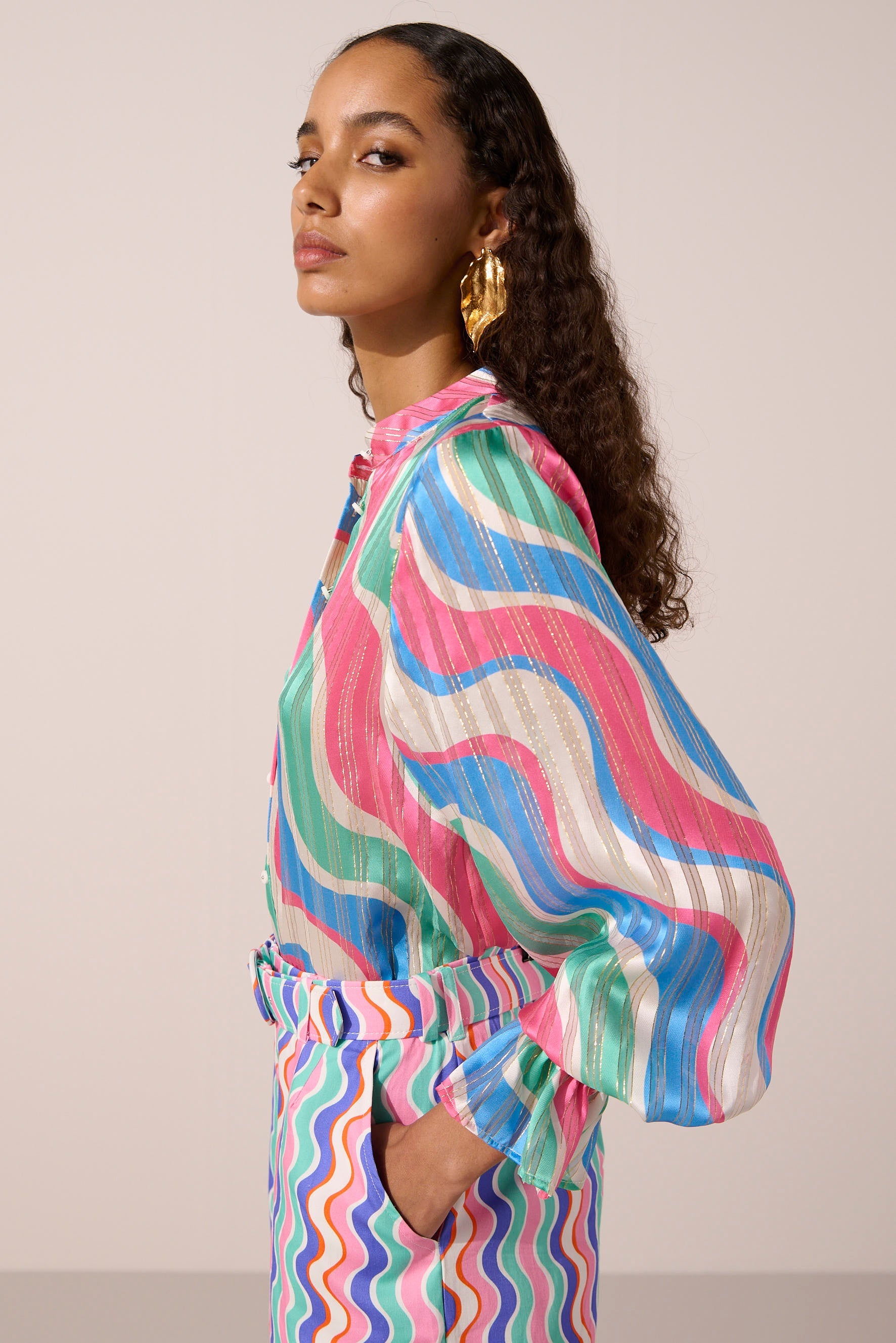Image of product named synesthesia silk adrienne shirt by Paolita London