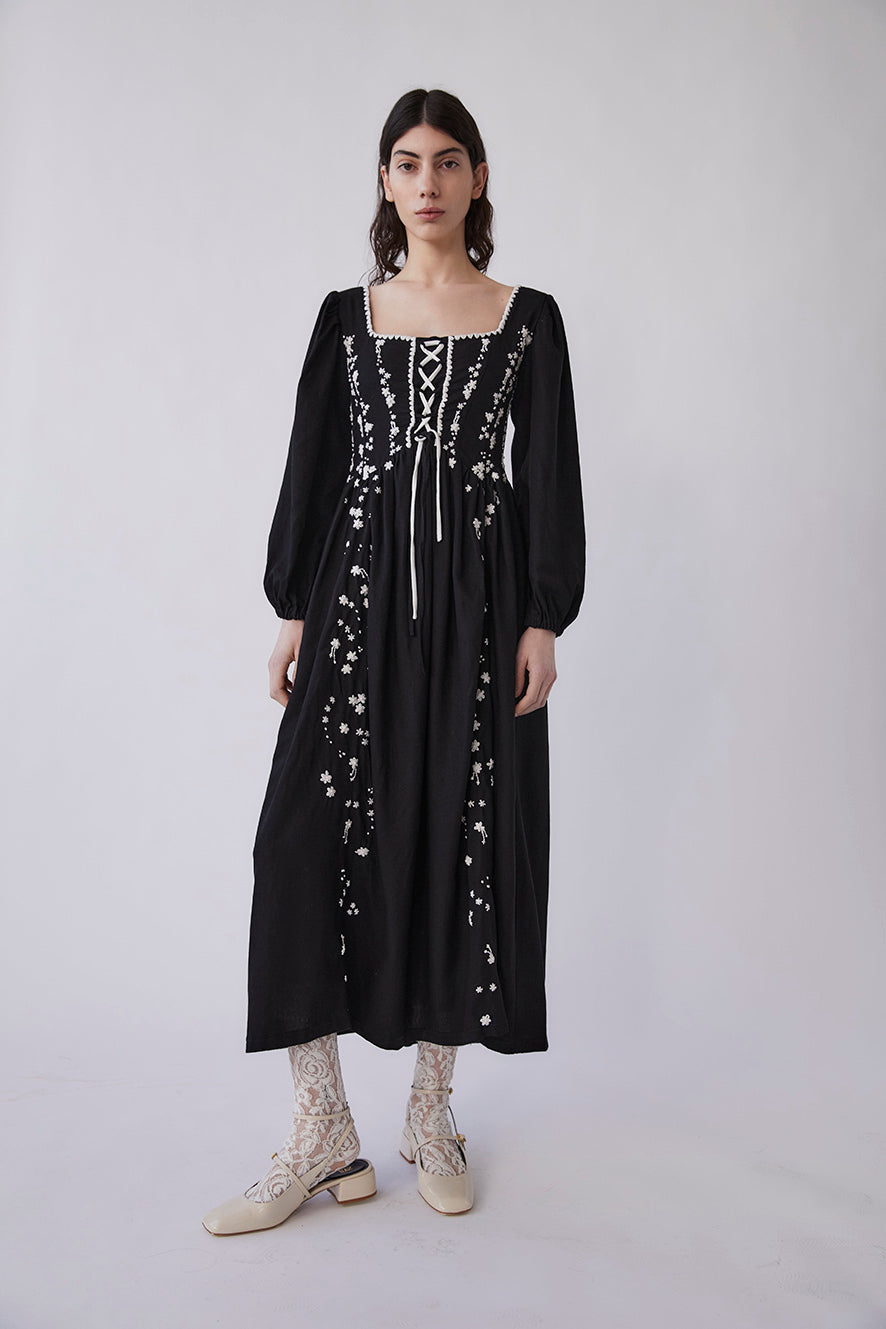 Odila Hand-embroidered Corset Dress