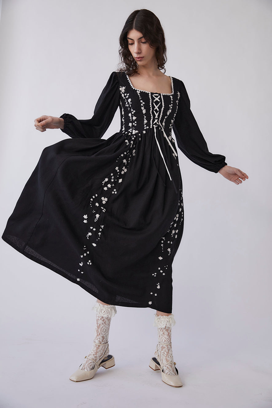 Odila Hand-embroidered Corset Dress