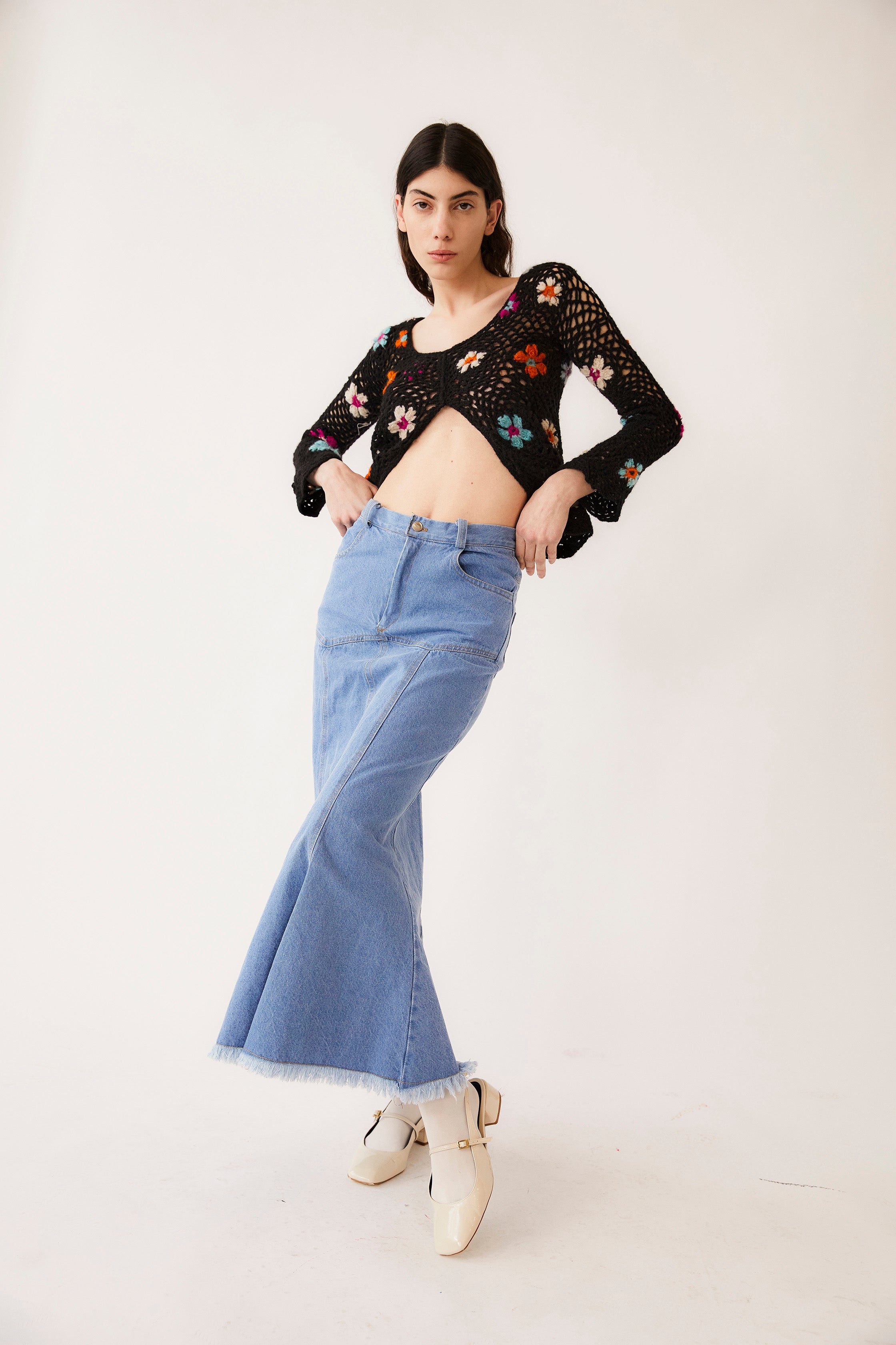 Rayza Crochet Knit Top