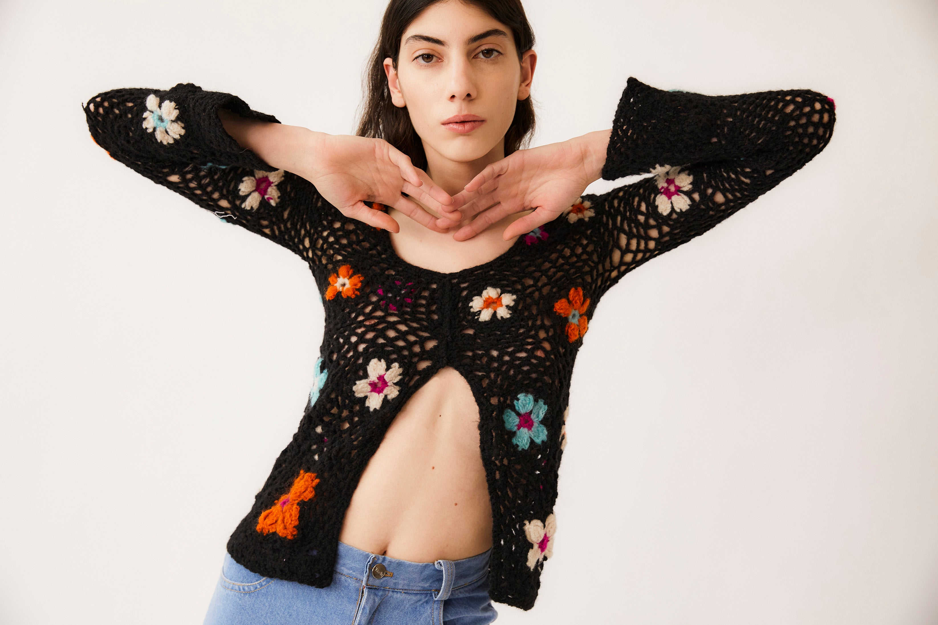 Rayza Crochet Knit Top