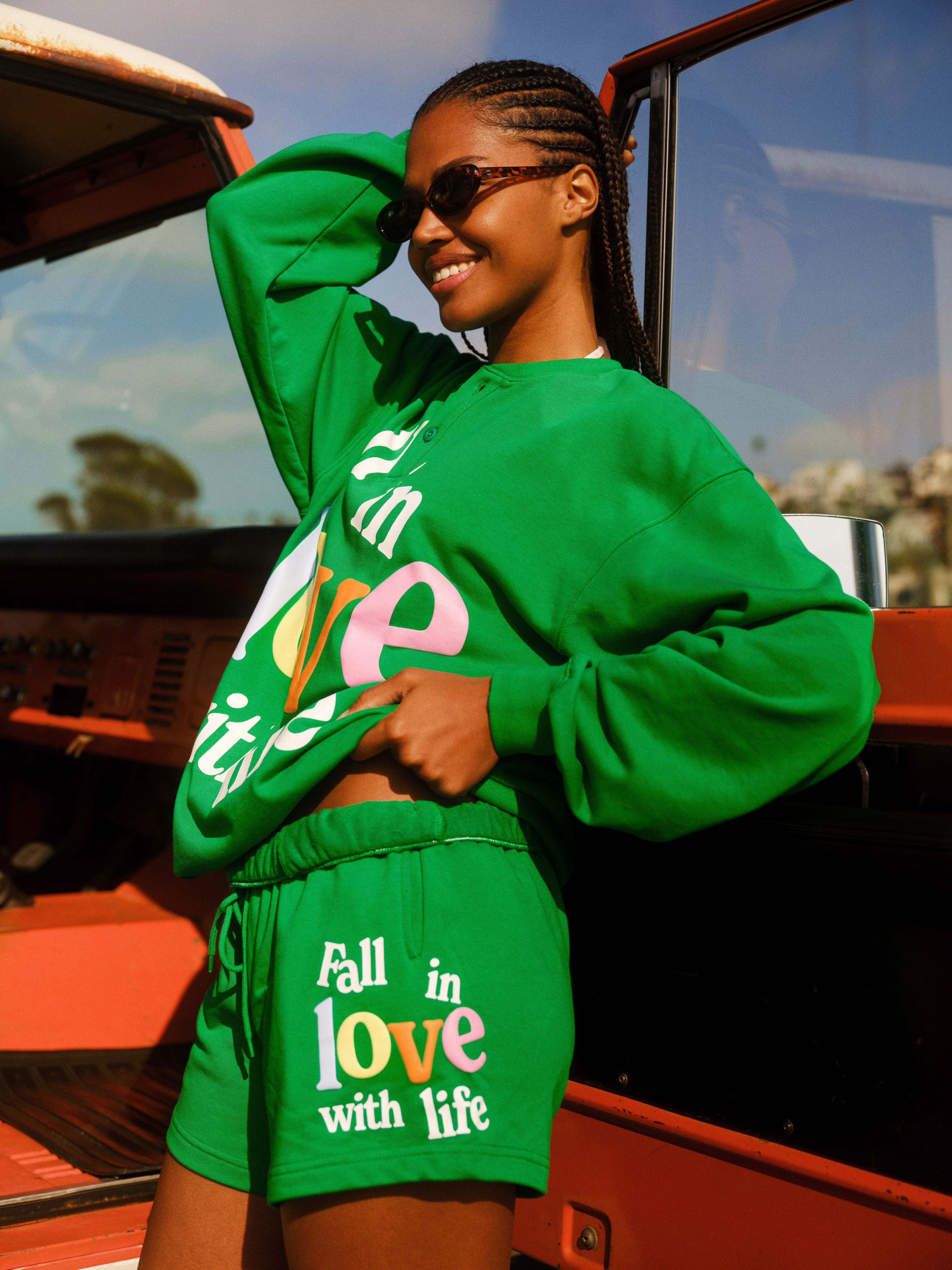 Fall In Love With Life Sweatshorts