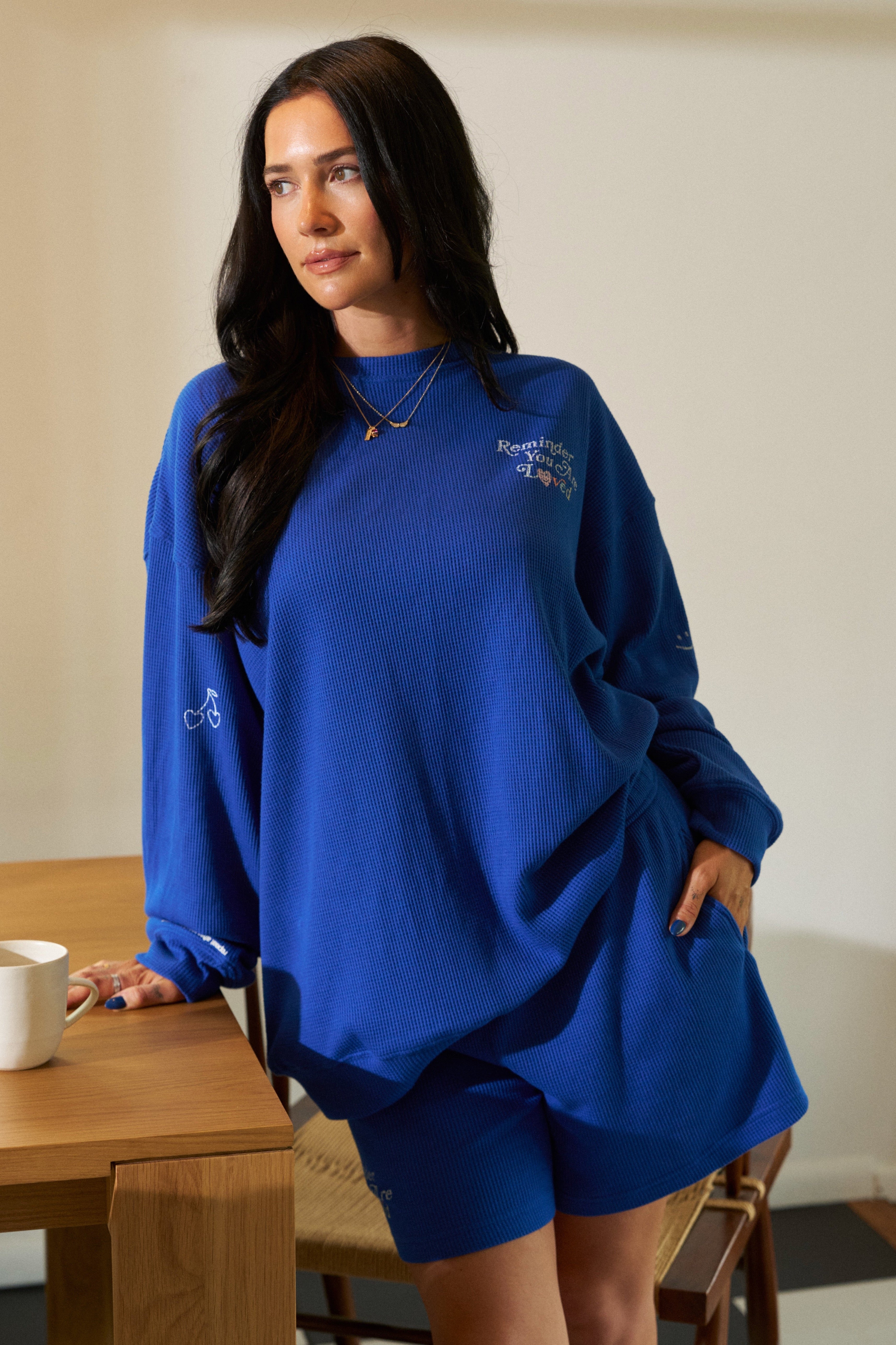 Mayfair X Avery Woods Waffle Crewneck