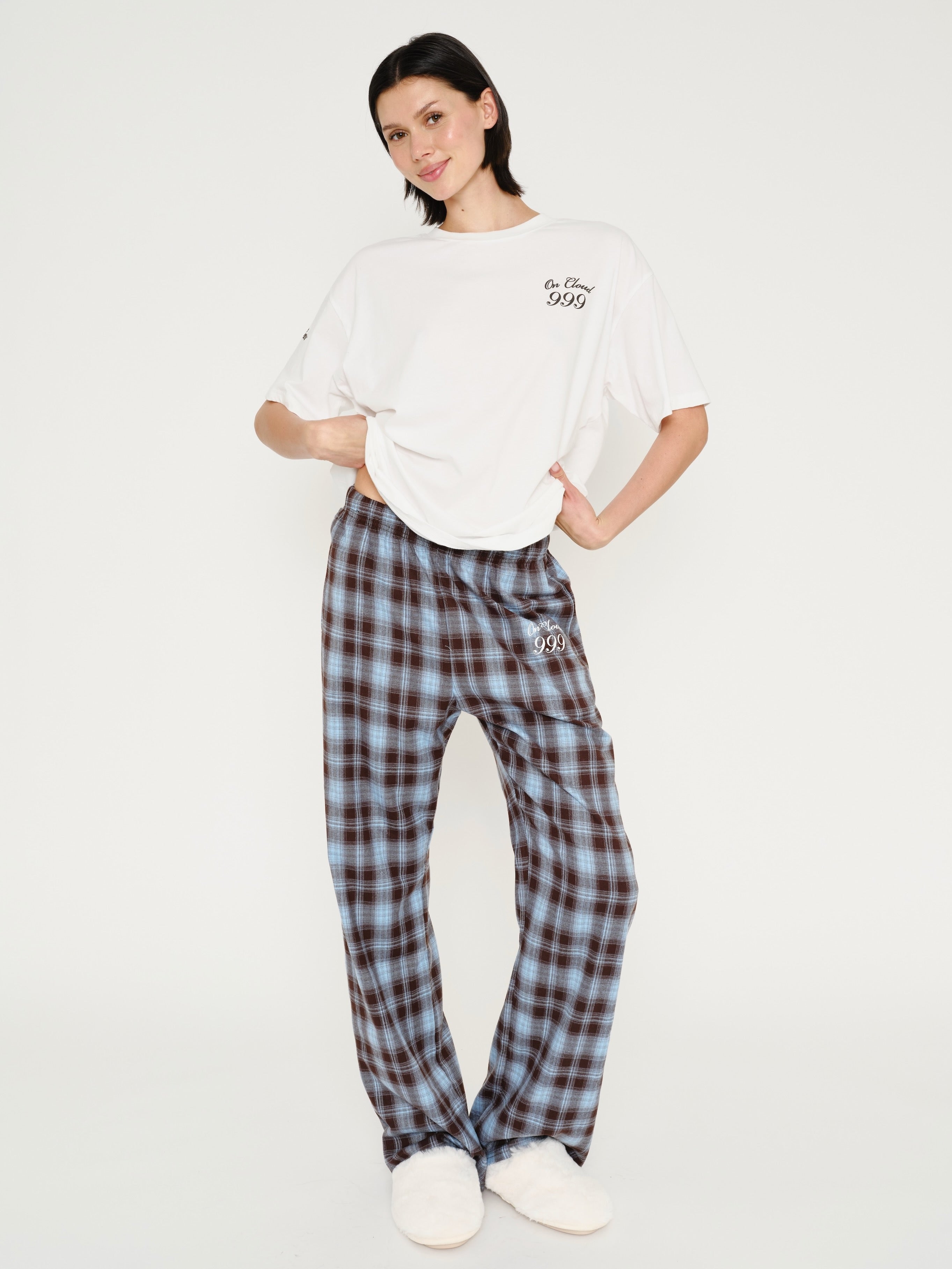 On Cloud Nine Wide Leg Plaid Pants