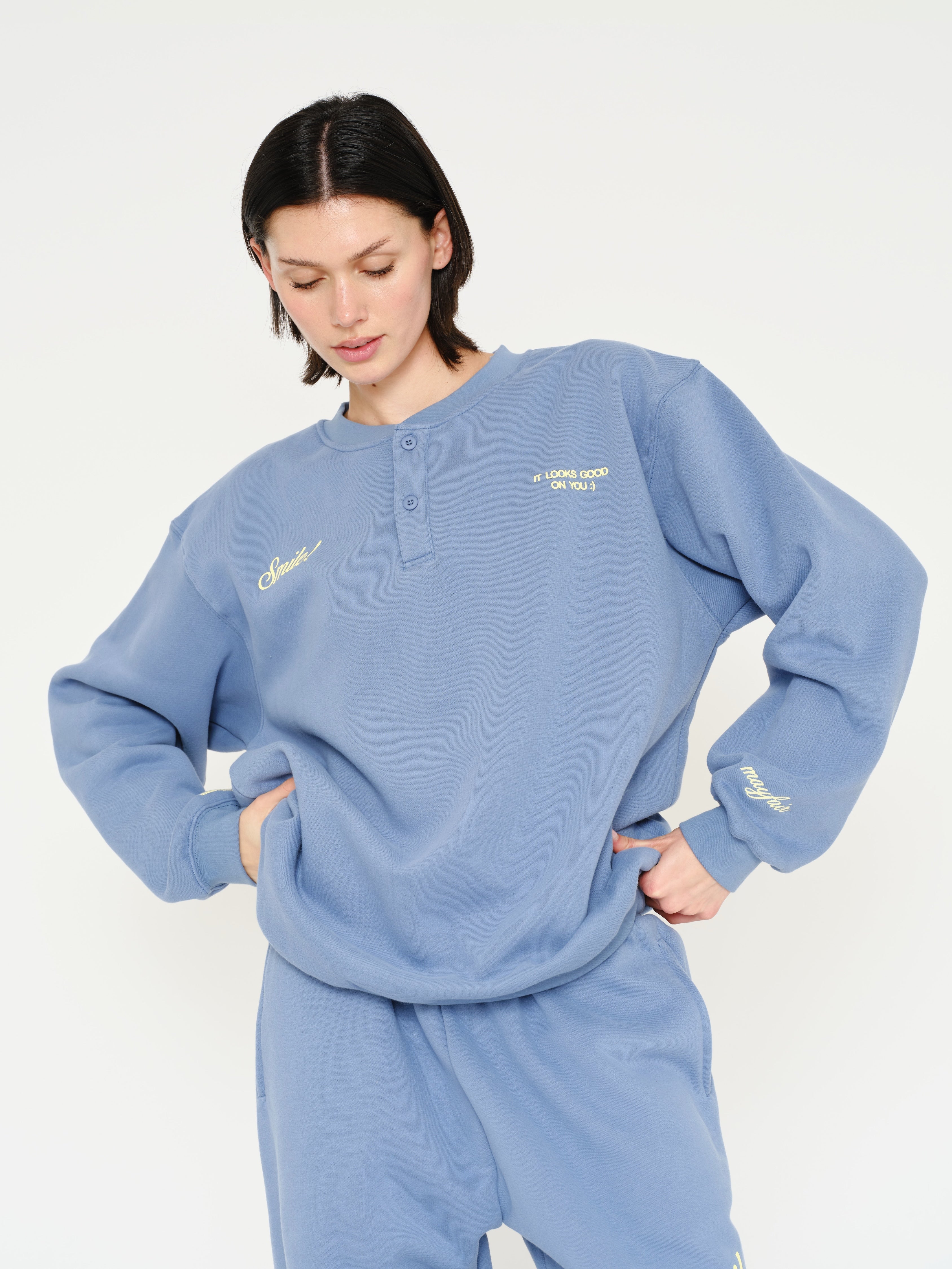 Smile Oversized Henley