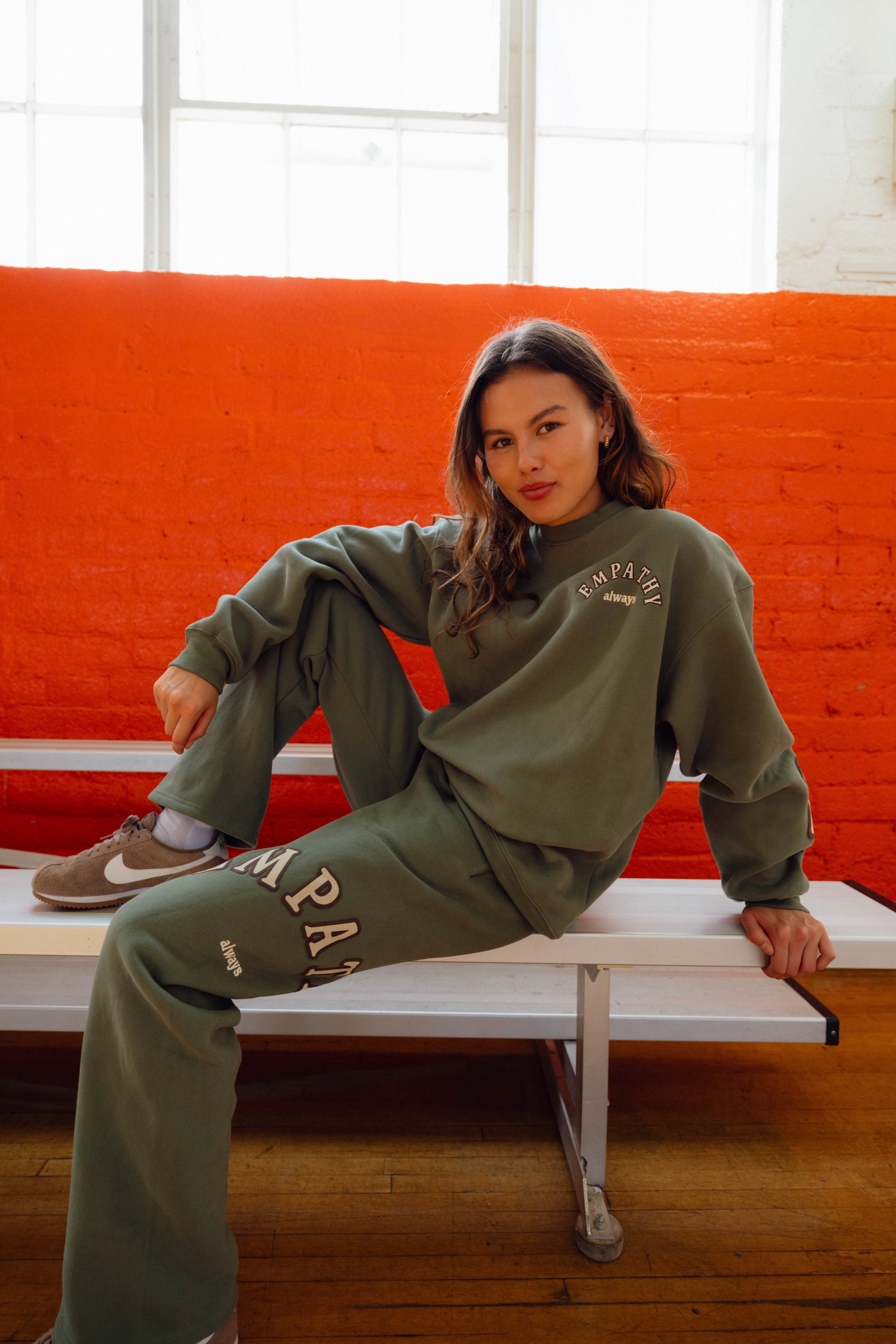 Empathy Always Olive Crewneck