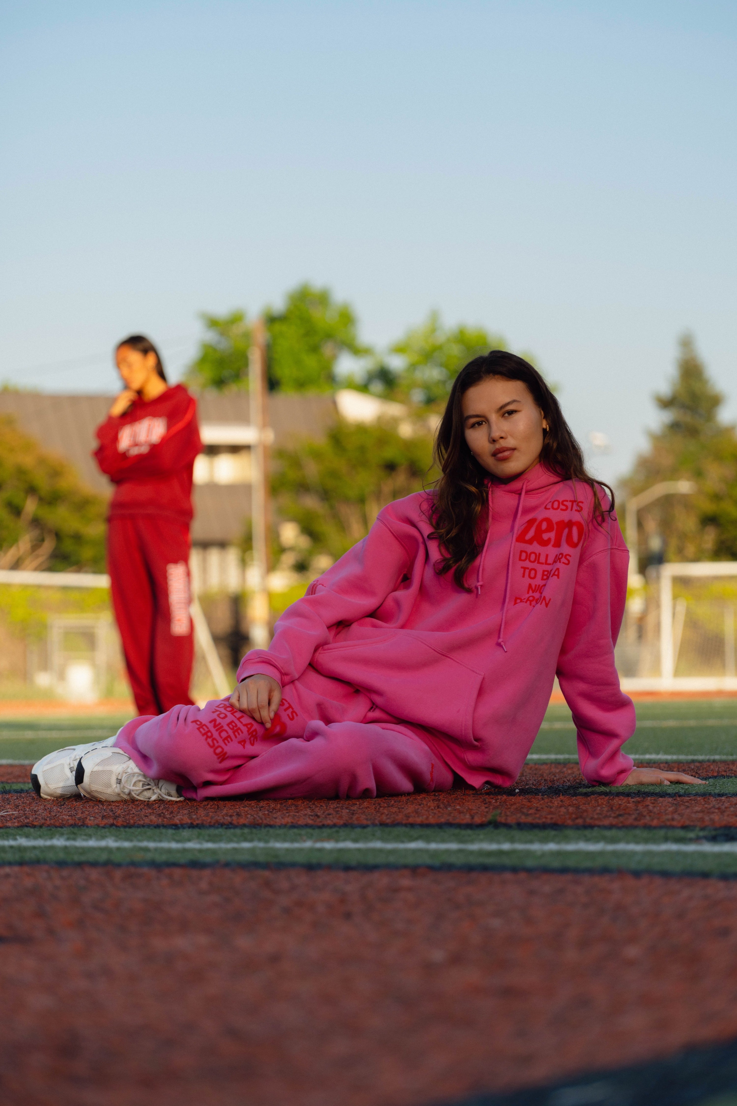 It Costs $0.00 To Be A Nice Person Pink Hoodie