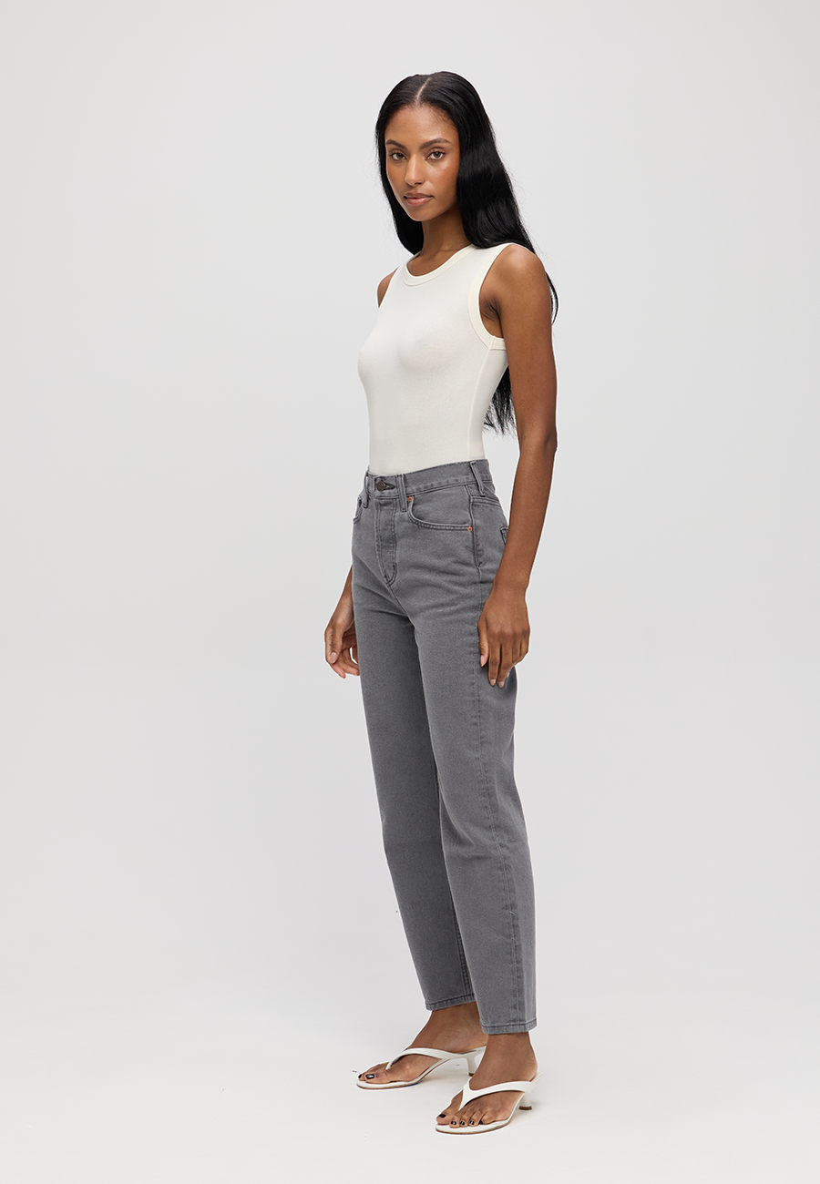 Tyler High Rise Straight - Moonstone