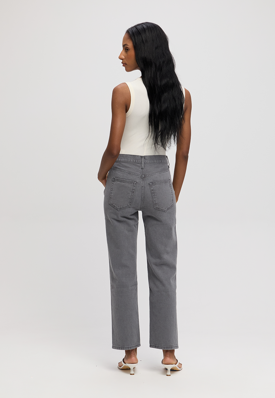 Tyler High Rise Straight - Moonstone