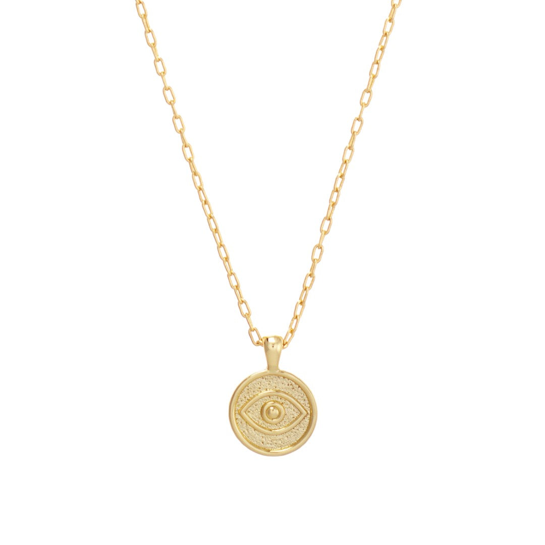 Evil Eye Pendant Necklace- Gold