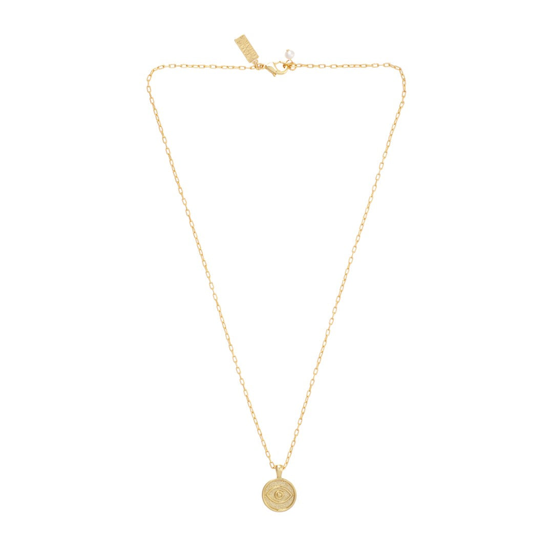 Evil Eye Pendant Necklace- Gold