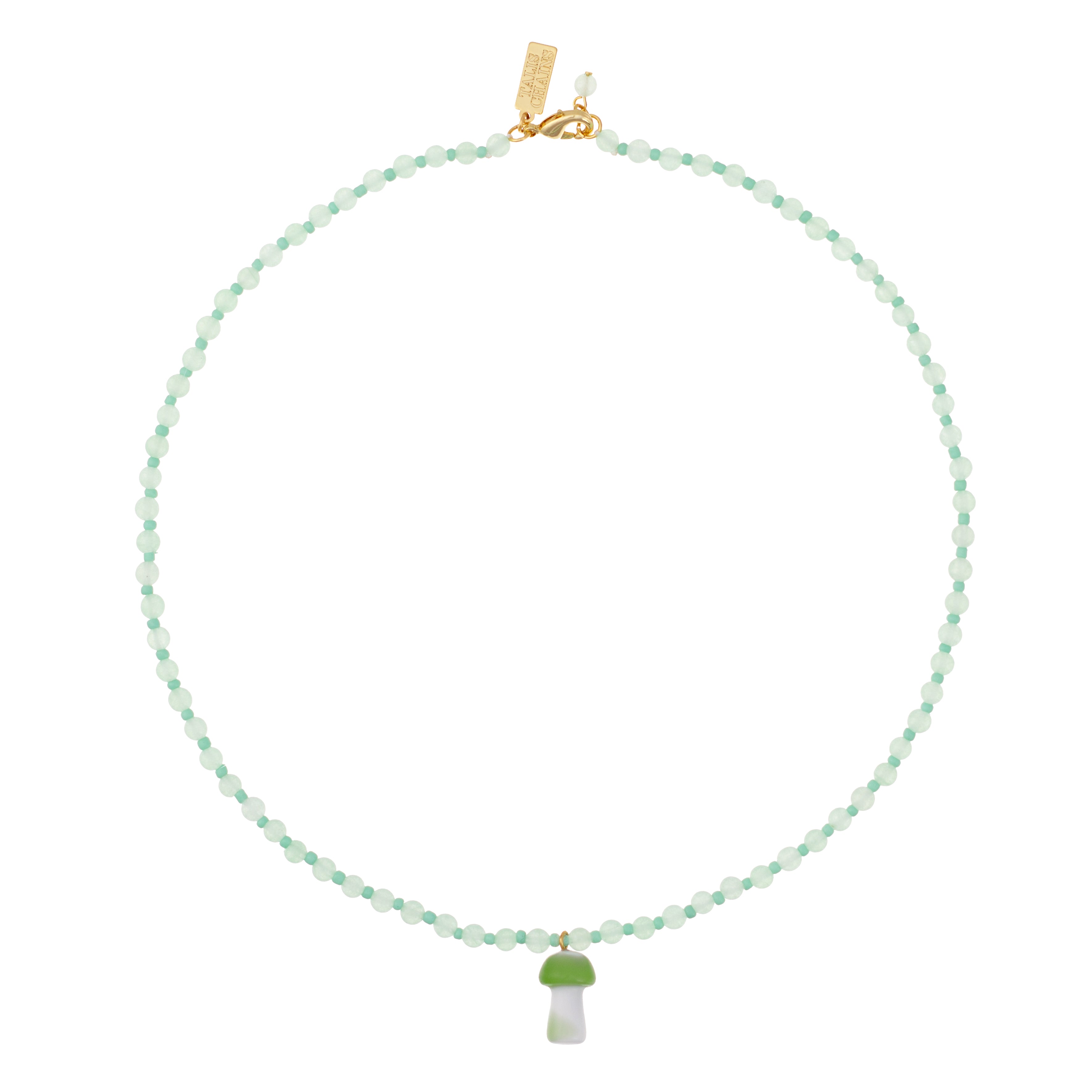 Mini Mushroom Necklace- Green