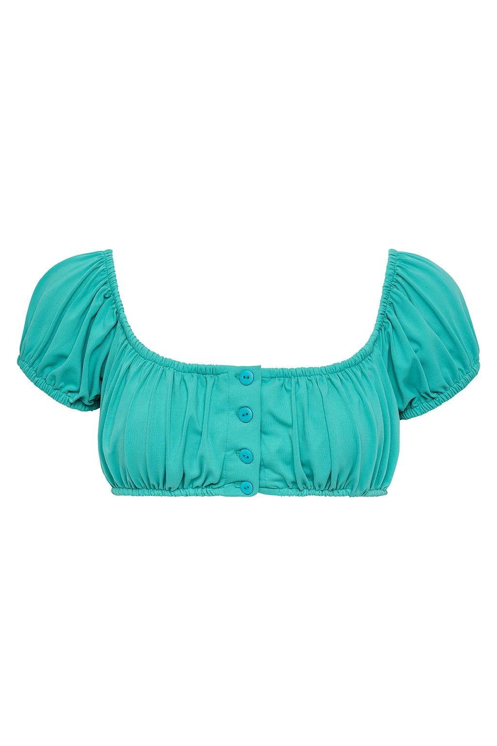 Teal Bandita Bikini Top
