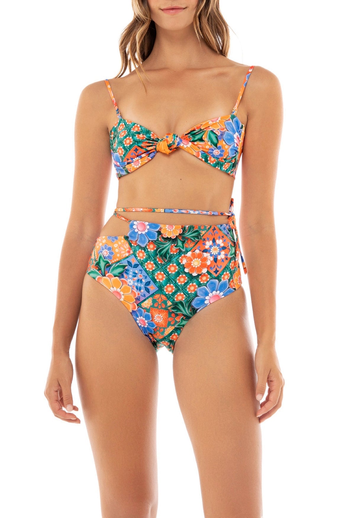 Tile-Lucille-Bikini-Top-14289-front-with-model-main-side