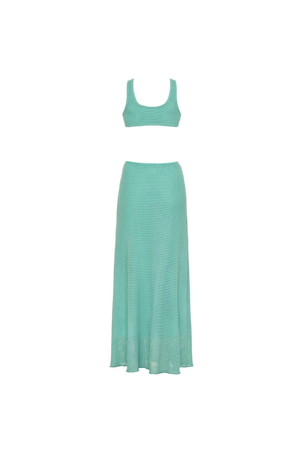 Turquoise Crochet Ky Dress