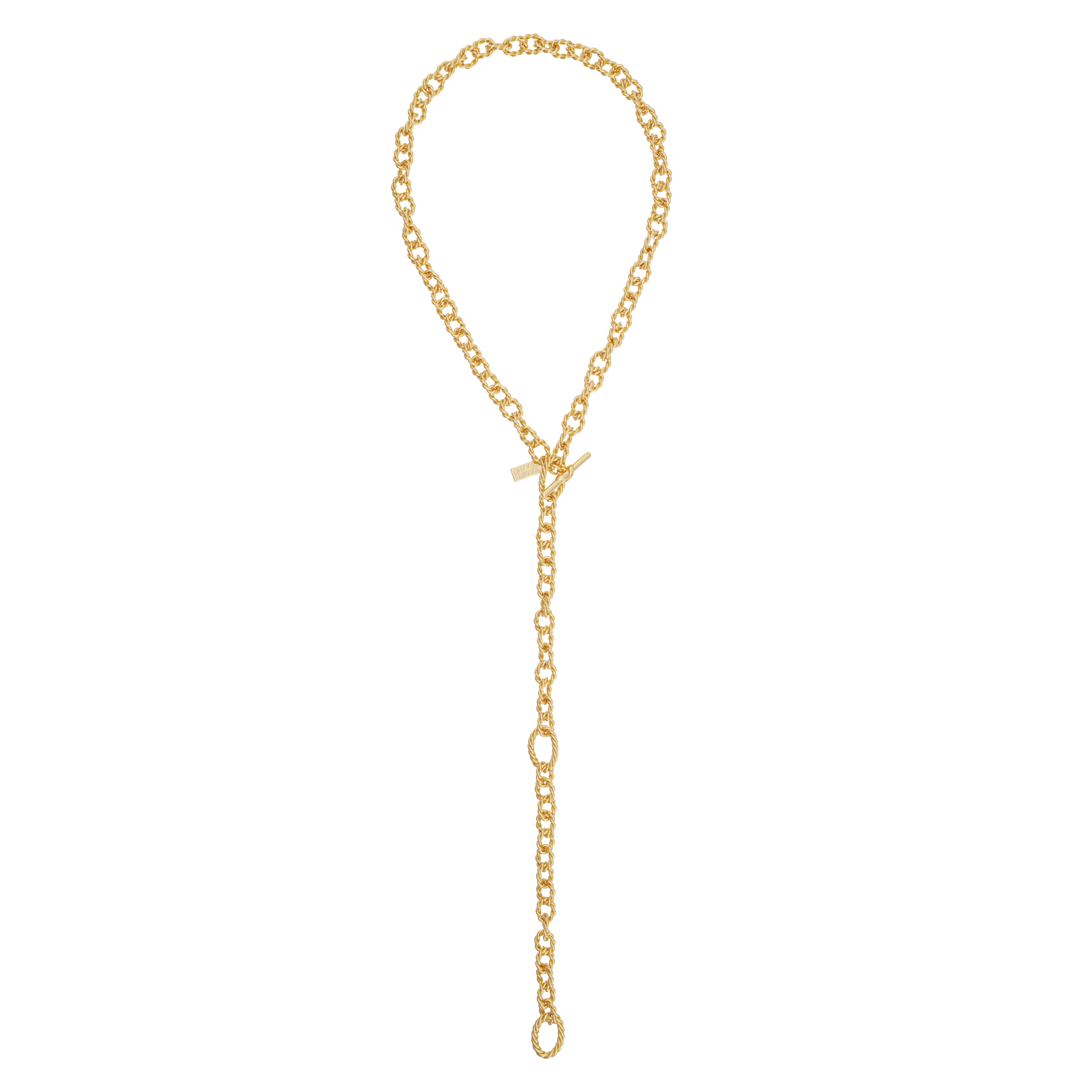 Twist Chain Lariat Necklace