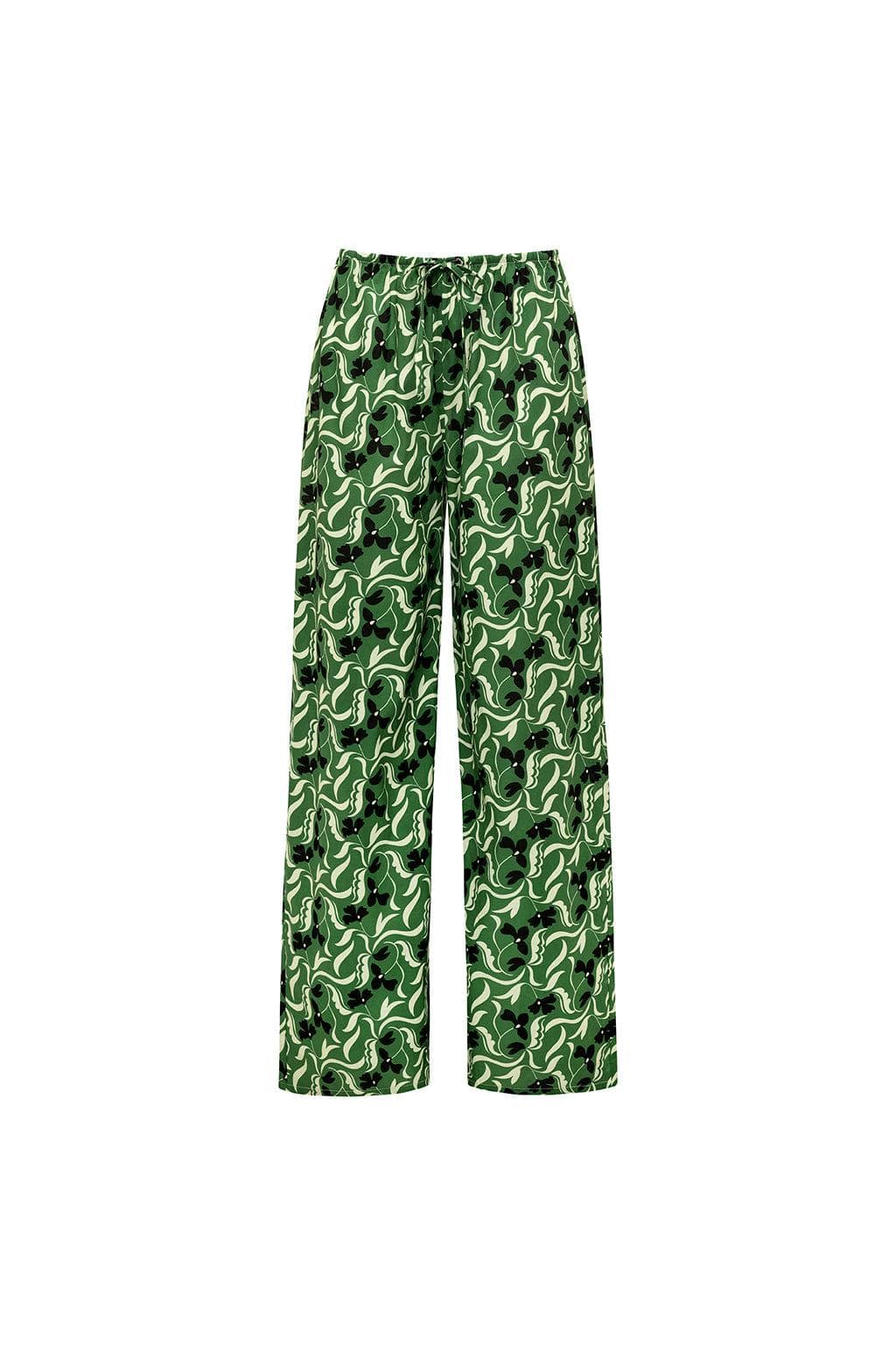 Veronica Floral Drawstring Wide Leg Pant