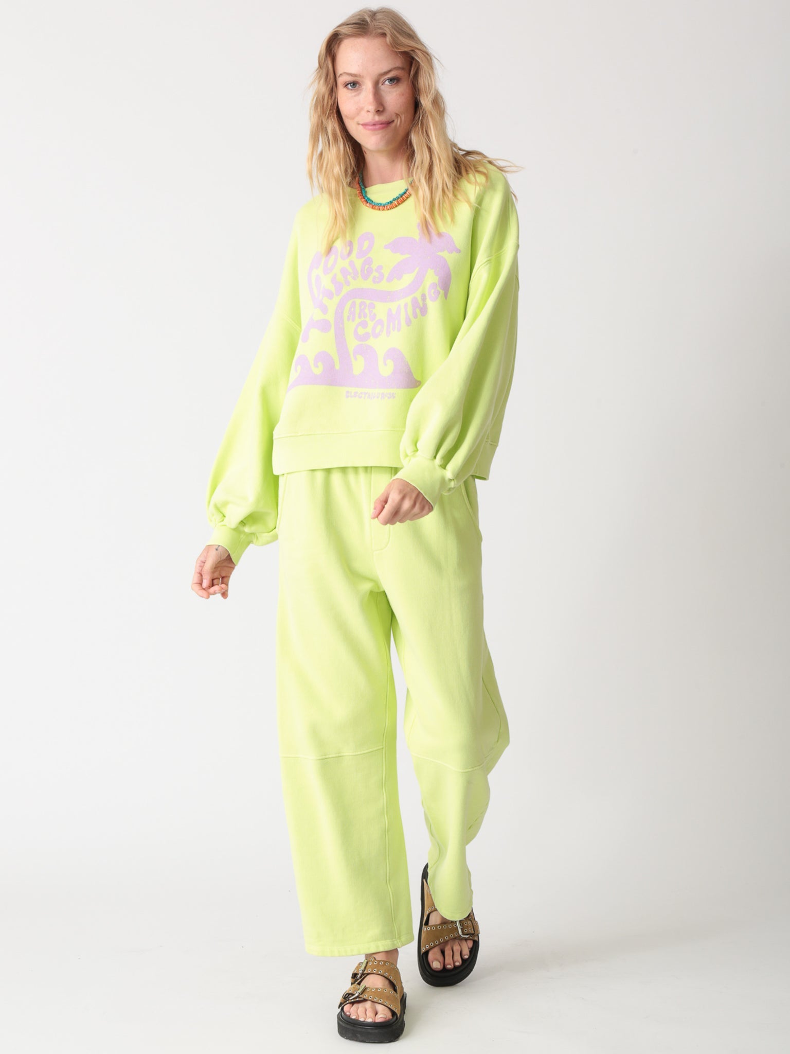 Balloon Sweatshirt - Palm Graphic