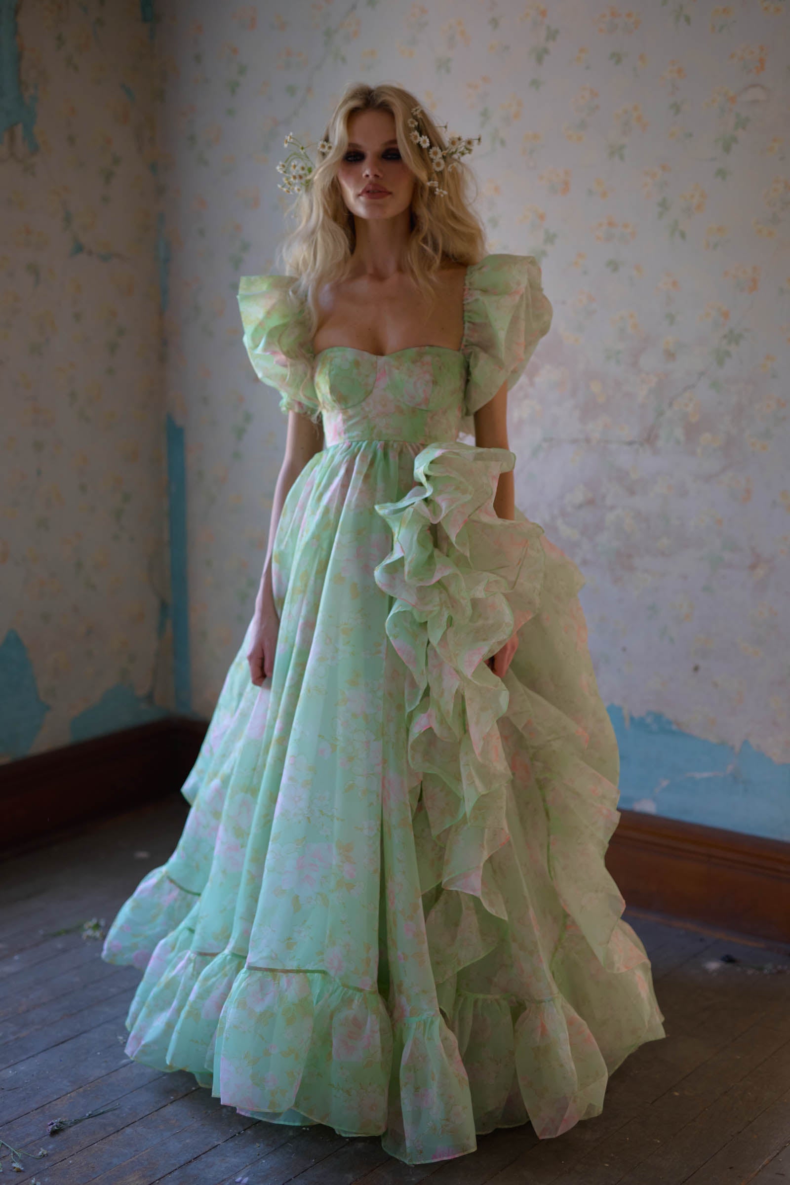 The Acid Trip In Bloom Bridal Gown