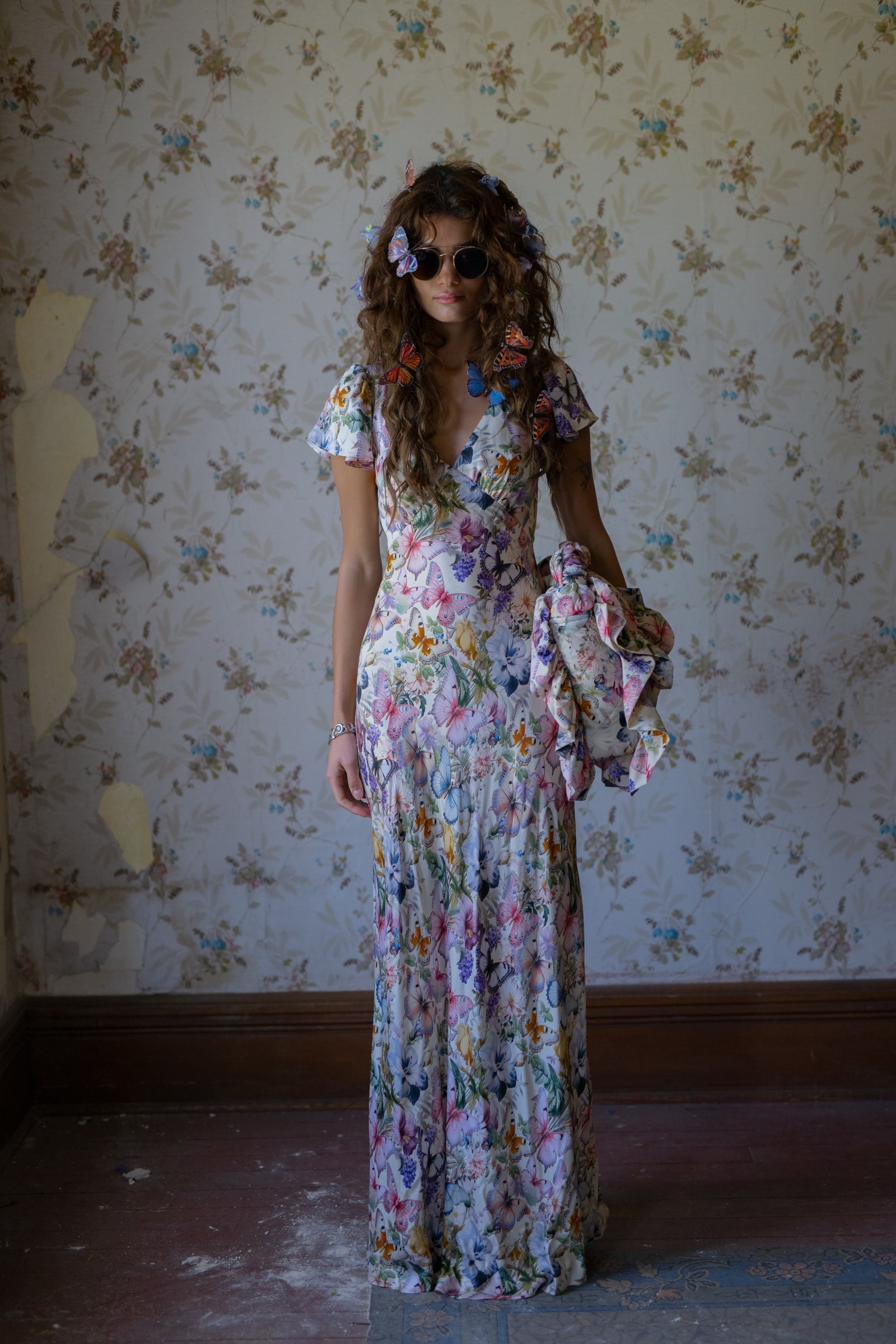 The Butterfly Botanics Flutter Slip Dress