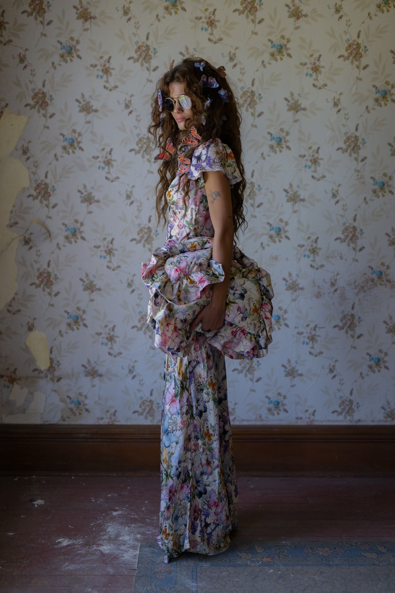 The Butterfly Botanics Flutter Slip Dress