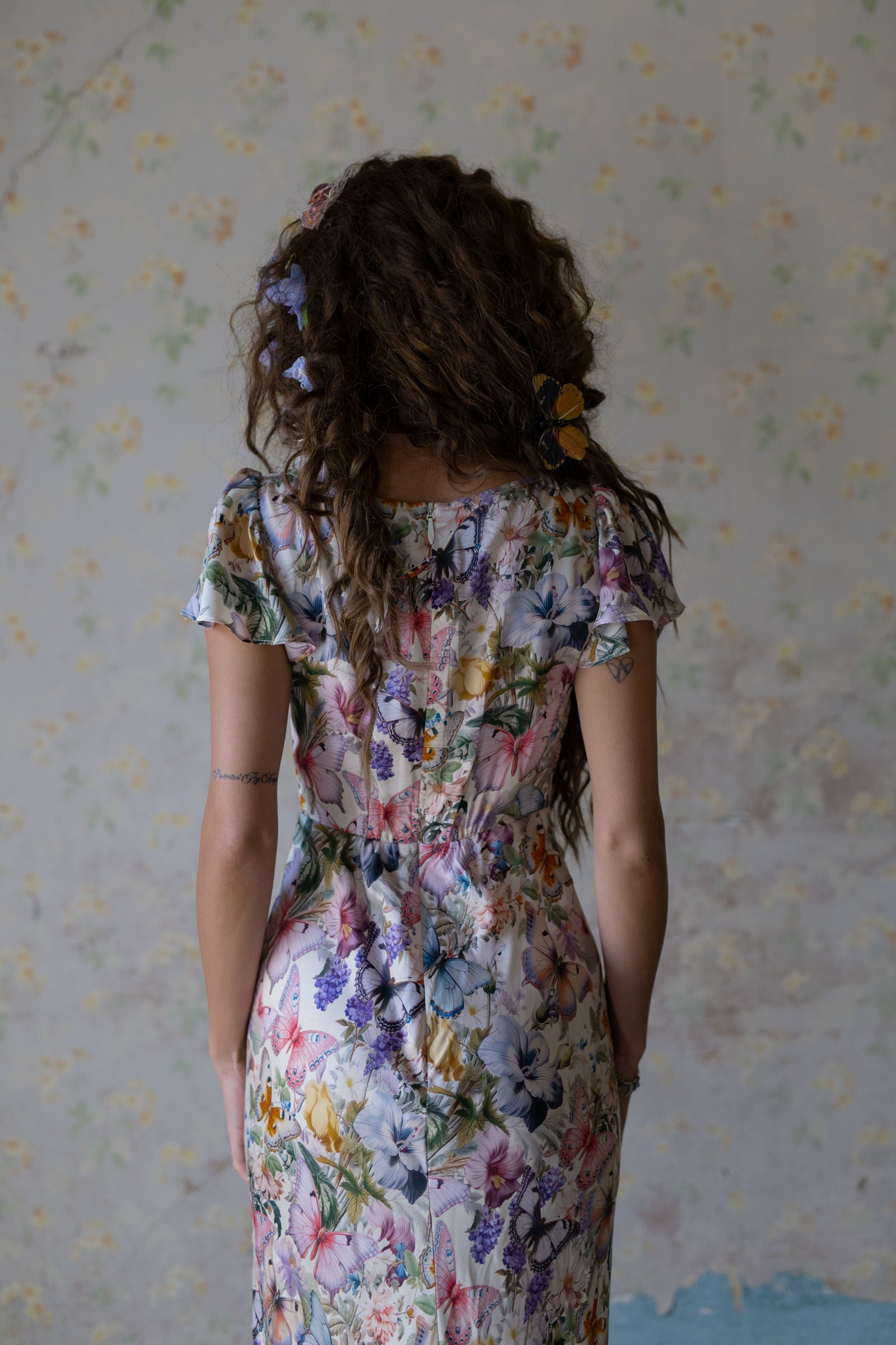 The Butterfly Botanics Flutter Slip Dress
