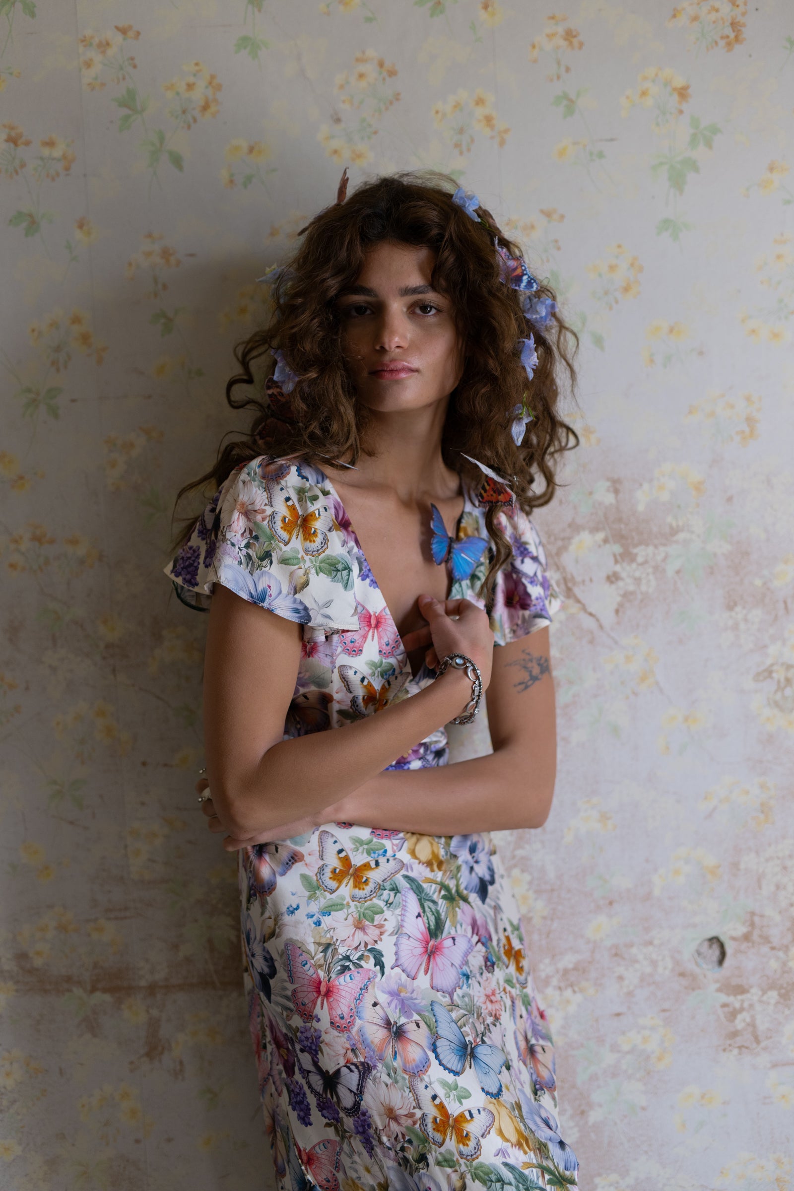 The Butterfly Botanics Flutter Slip Dress