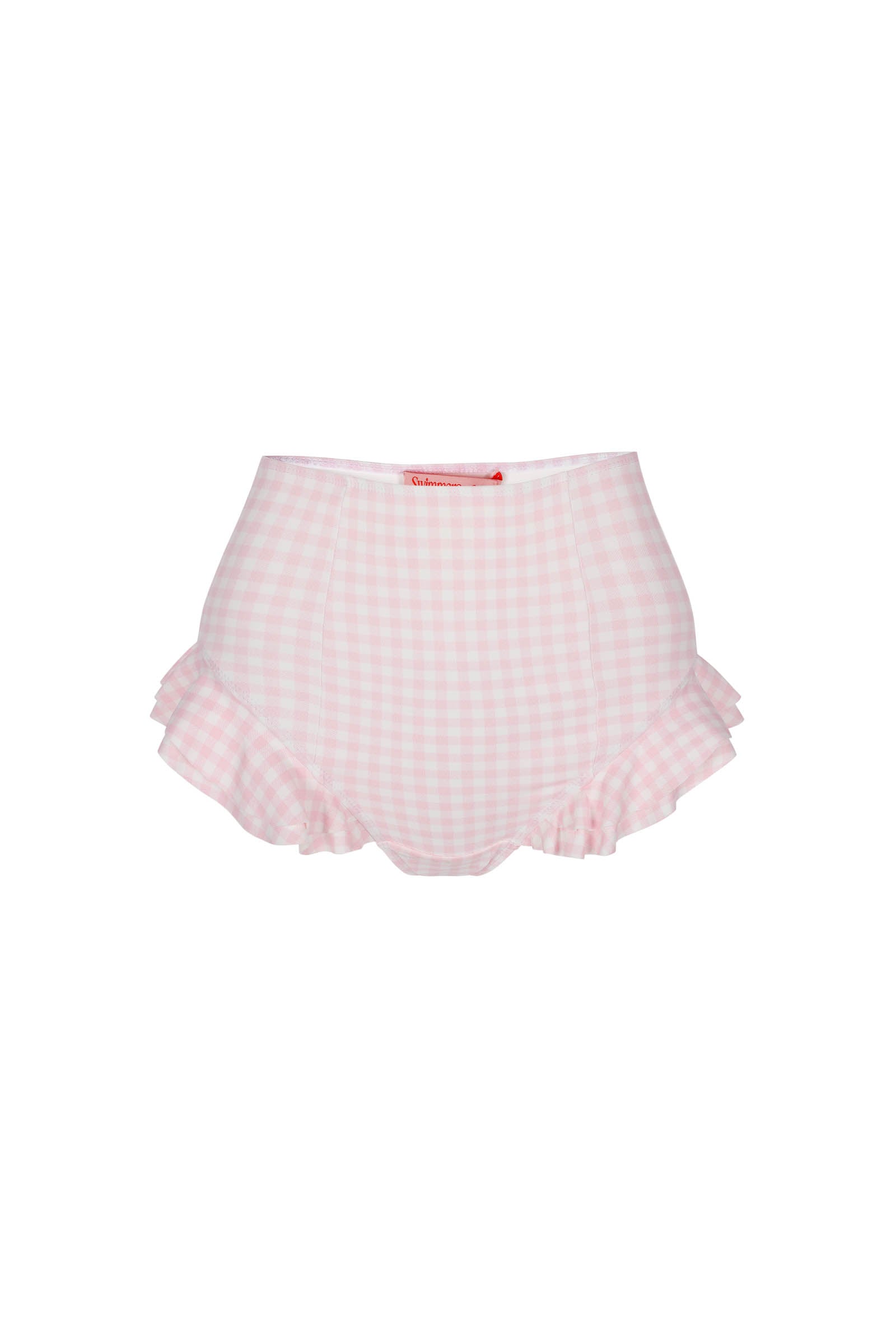 The Pink Gingham Ruffle Bikini Bottoms