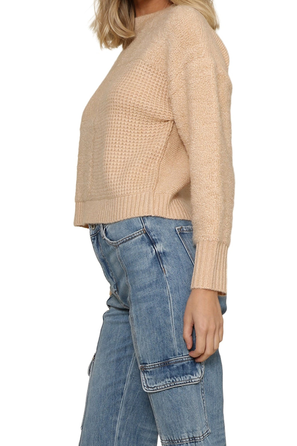 Crop Patchwork Boxy Sweater
