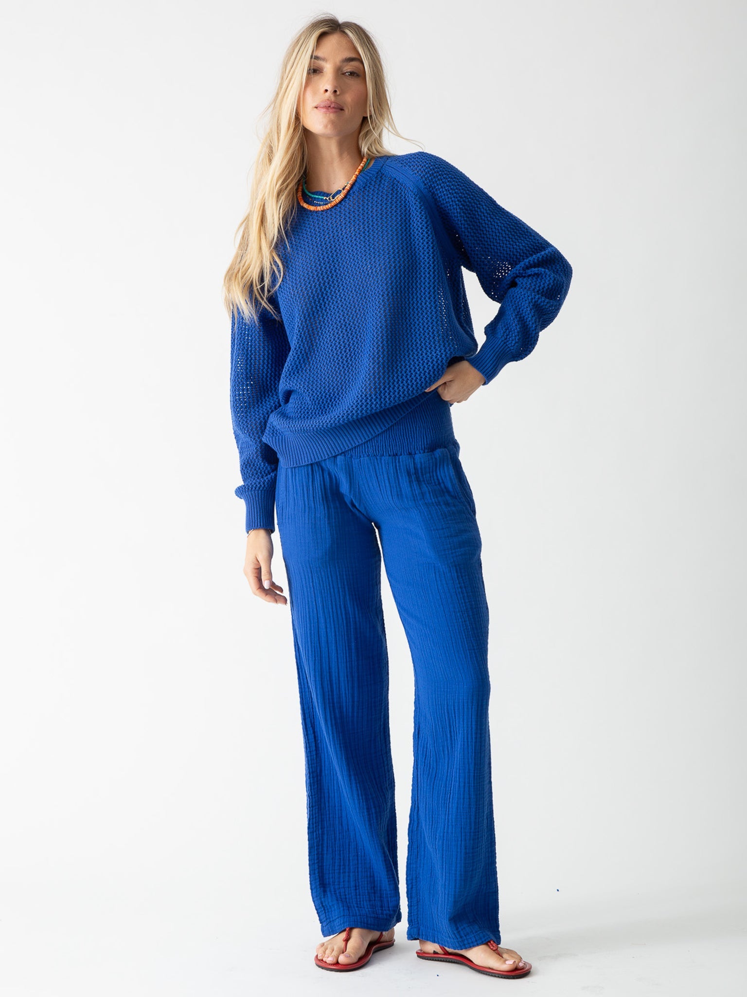 Beach Gauze Pant - Royal