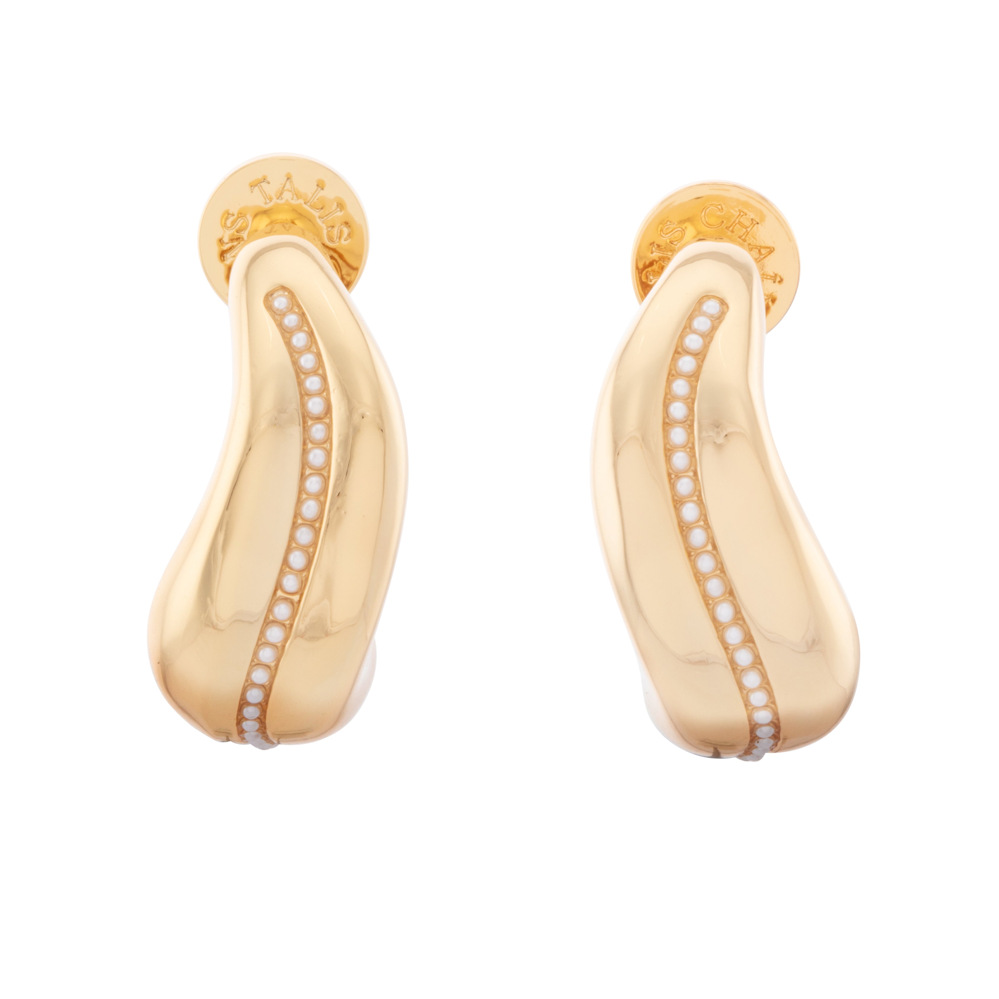 Wave Earrings- Pearl