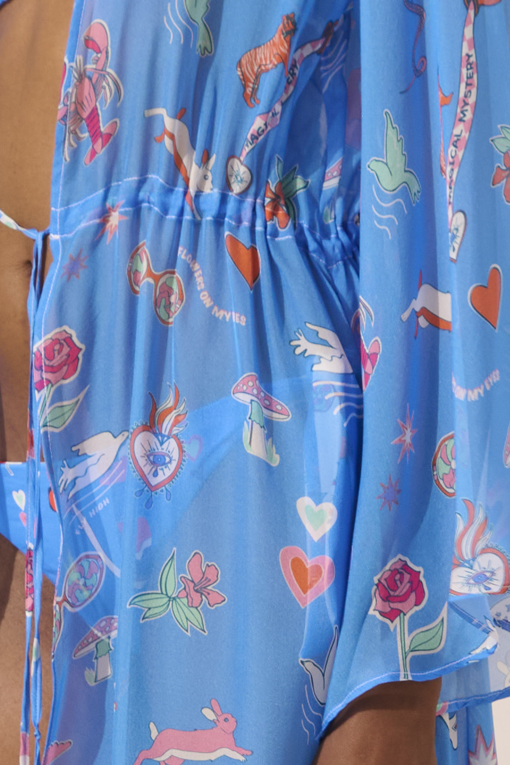 Image of product named white rabbit silk marisa kimono by Paolita London