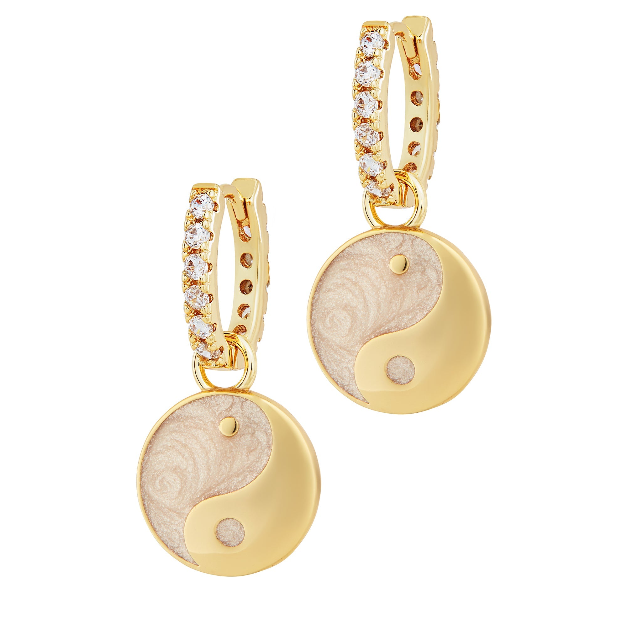 Yin And Yang Sparkle Earrings