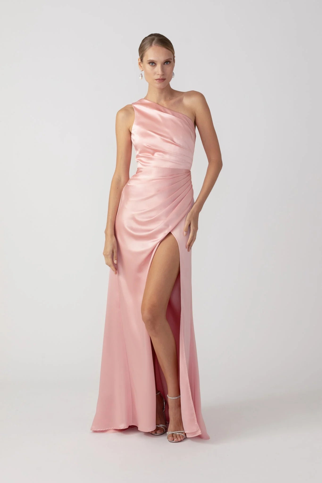 Pandora One-shoulder Gown - Ballerina Pink
